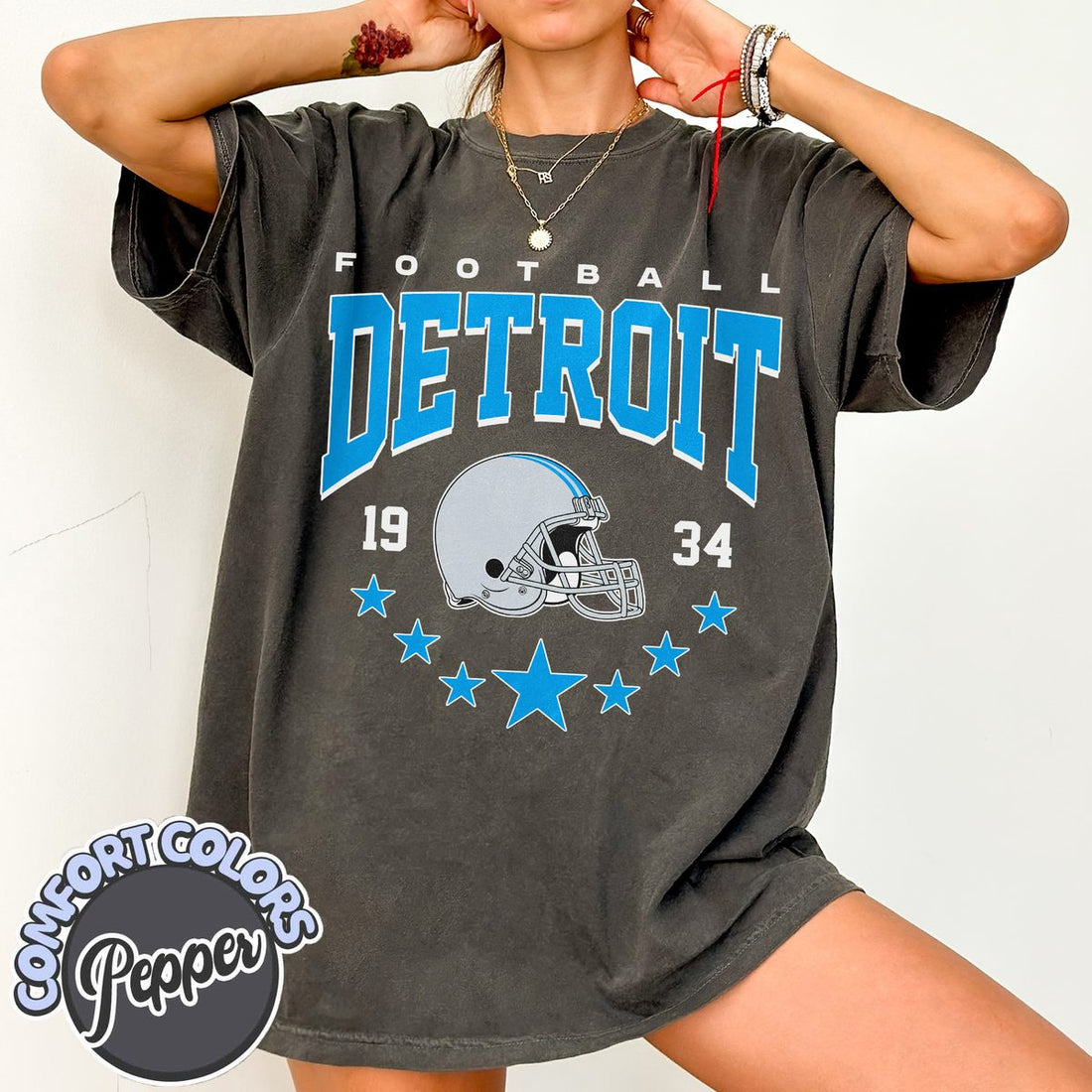 Unisex Detroit football vintage t-shirt for men and women