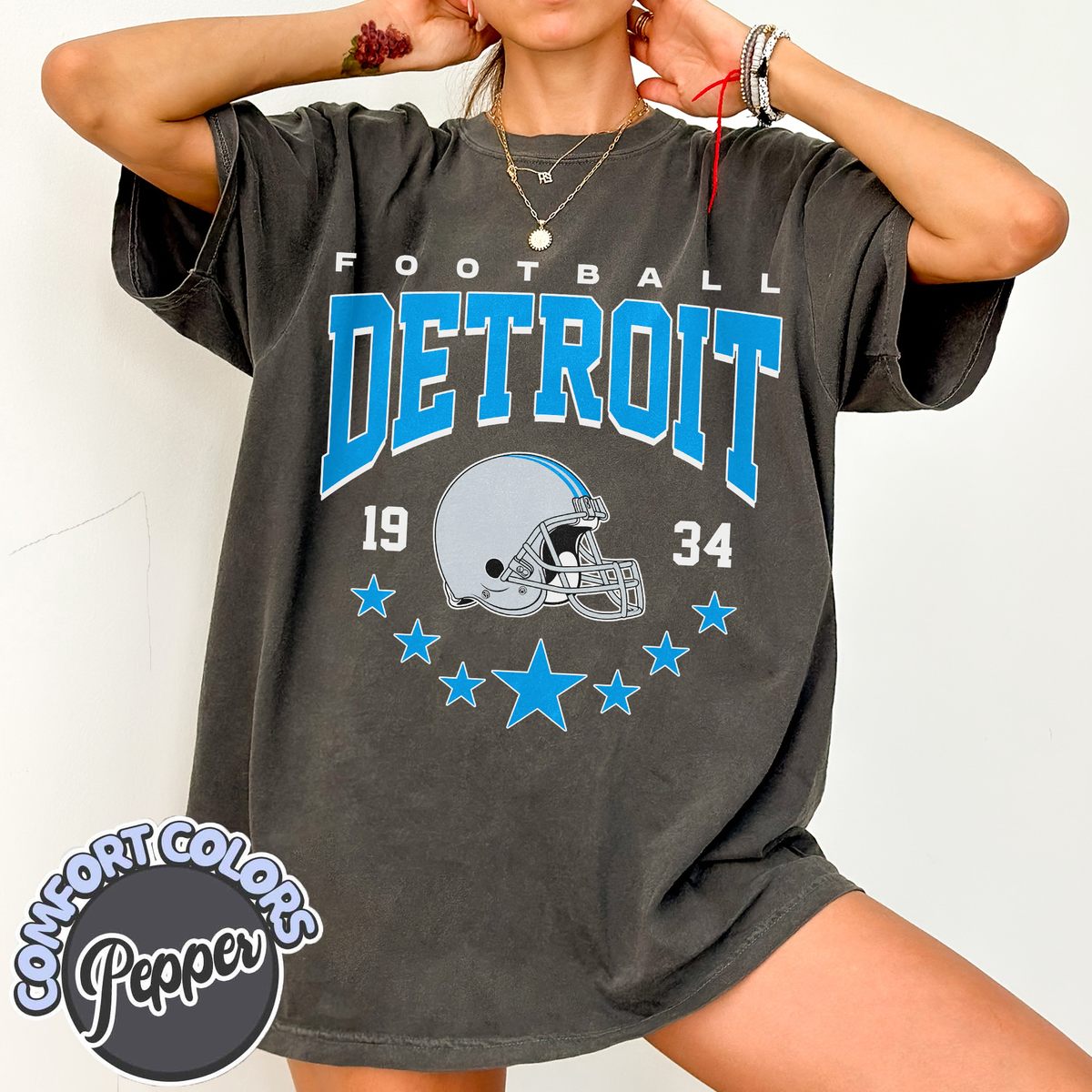Unisex Detroit football vintage t-shirt for men and women