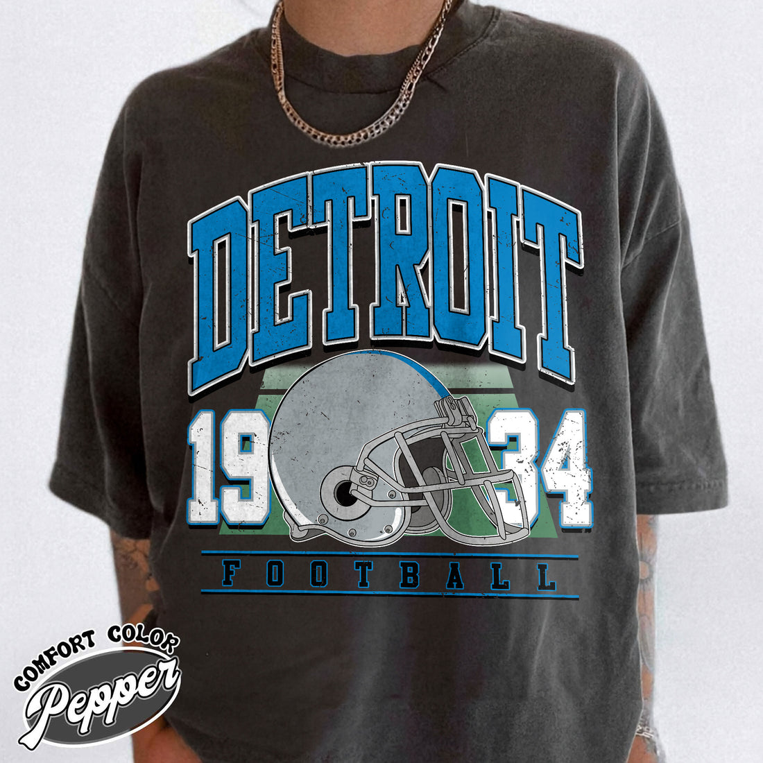 Unisex Detroit football vintage t-shirt for men and women