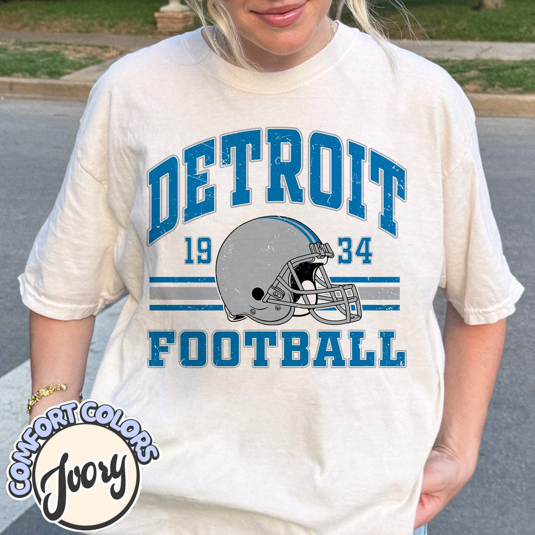 Unisex Detroit football vintage t-shirt for men and women