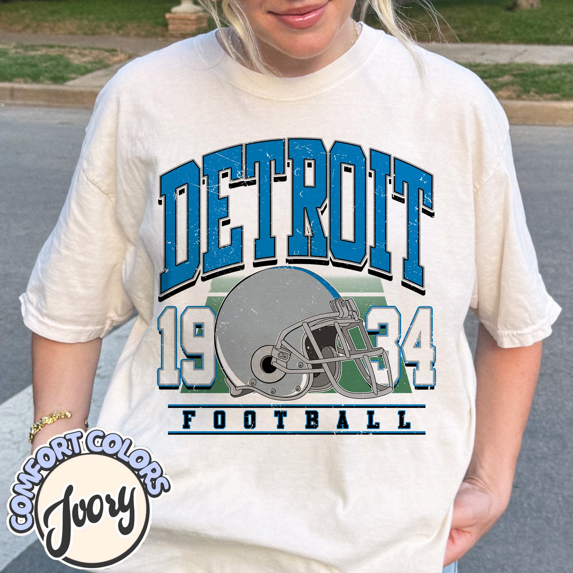Unisex Detroit football vintage t-shirt for men and women