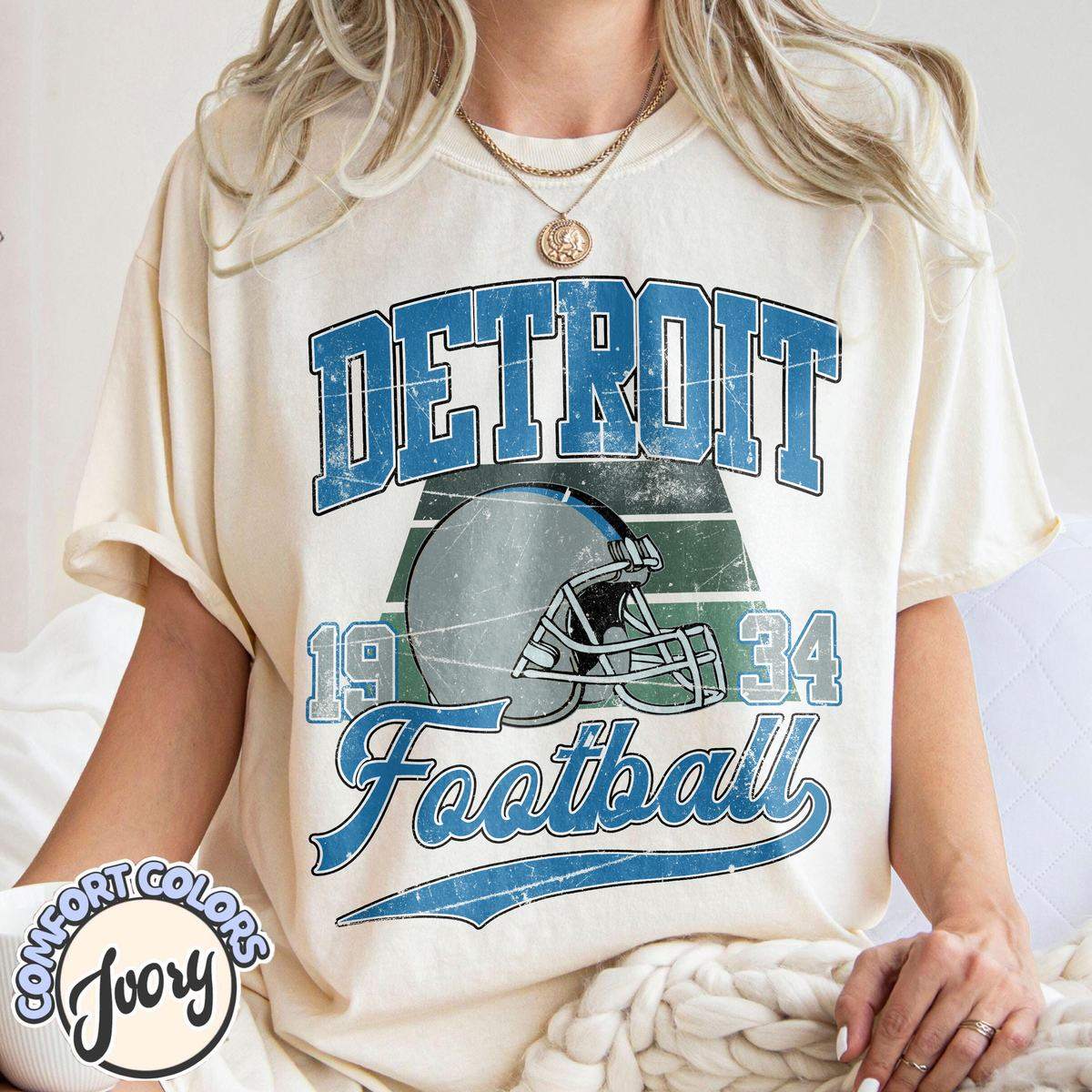 Unisex Detroit football vintage t-shirt for men and women