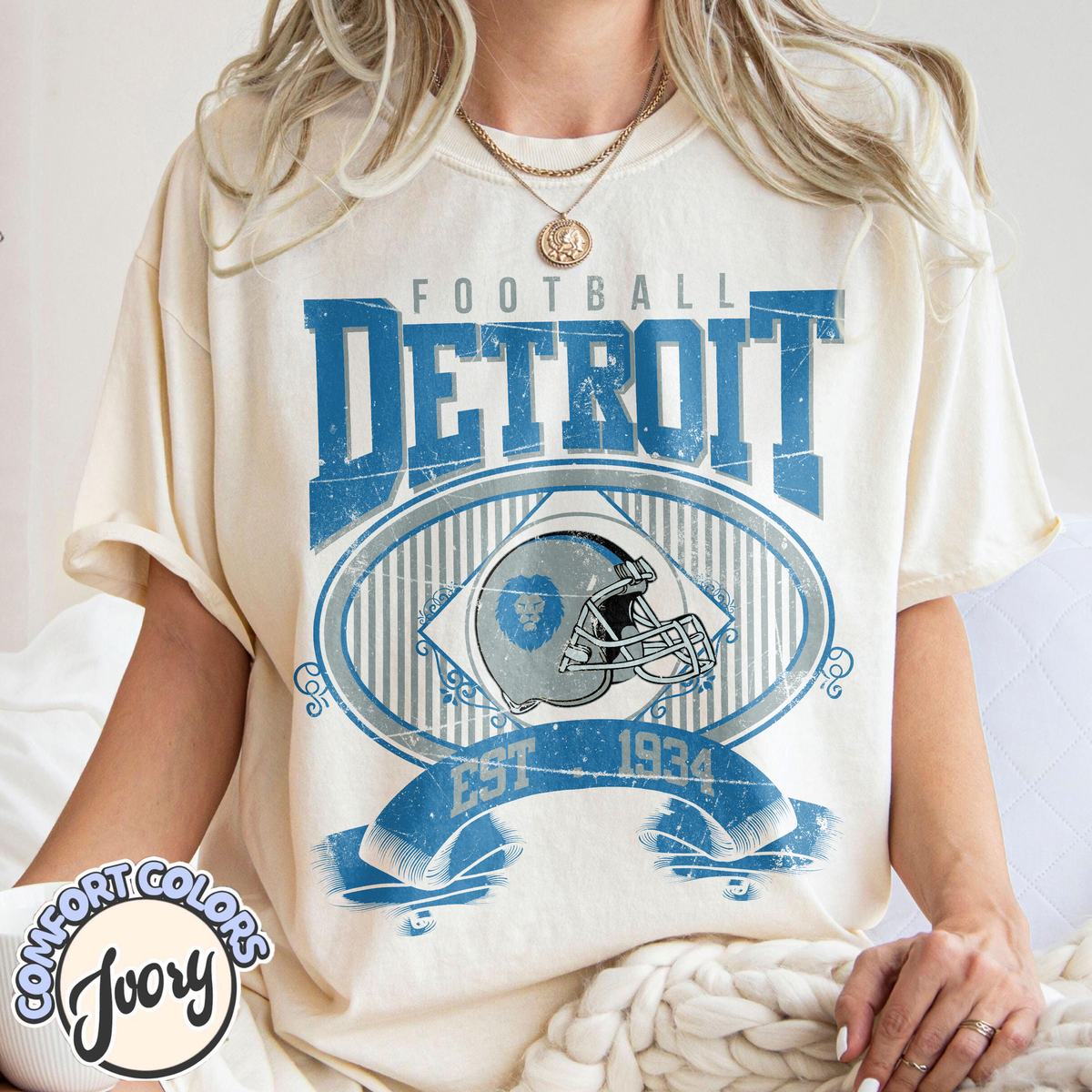 Unisex Detroit football vintage t-shirt for men and women