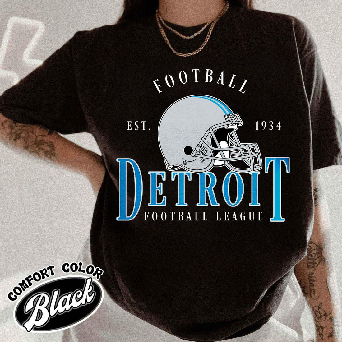 Unisex Detroit football vintage t-shirt for men and women