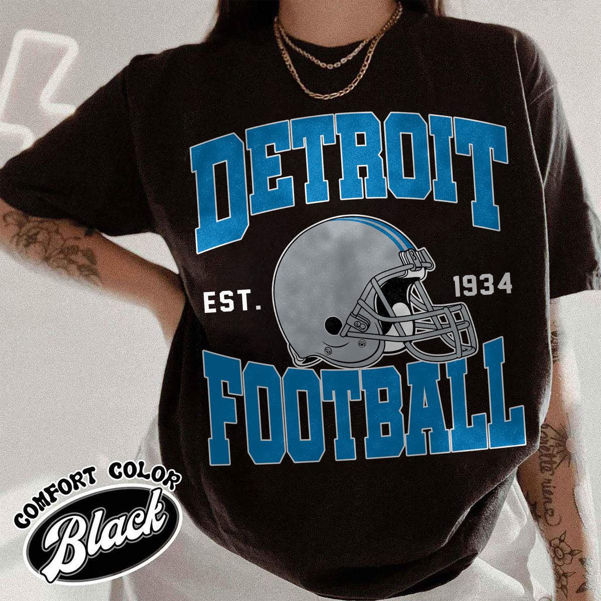 Unisex Detroit football vintage t-shirt for men and women