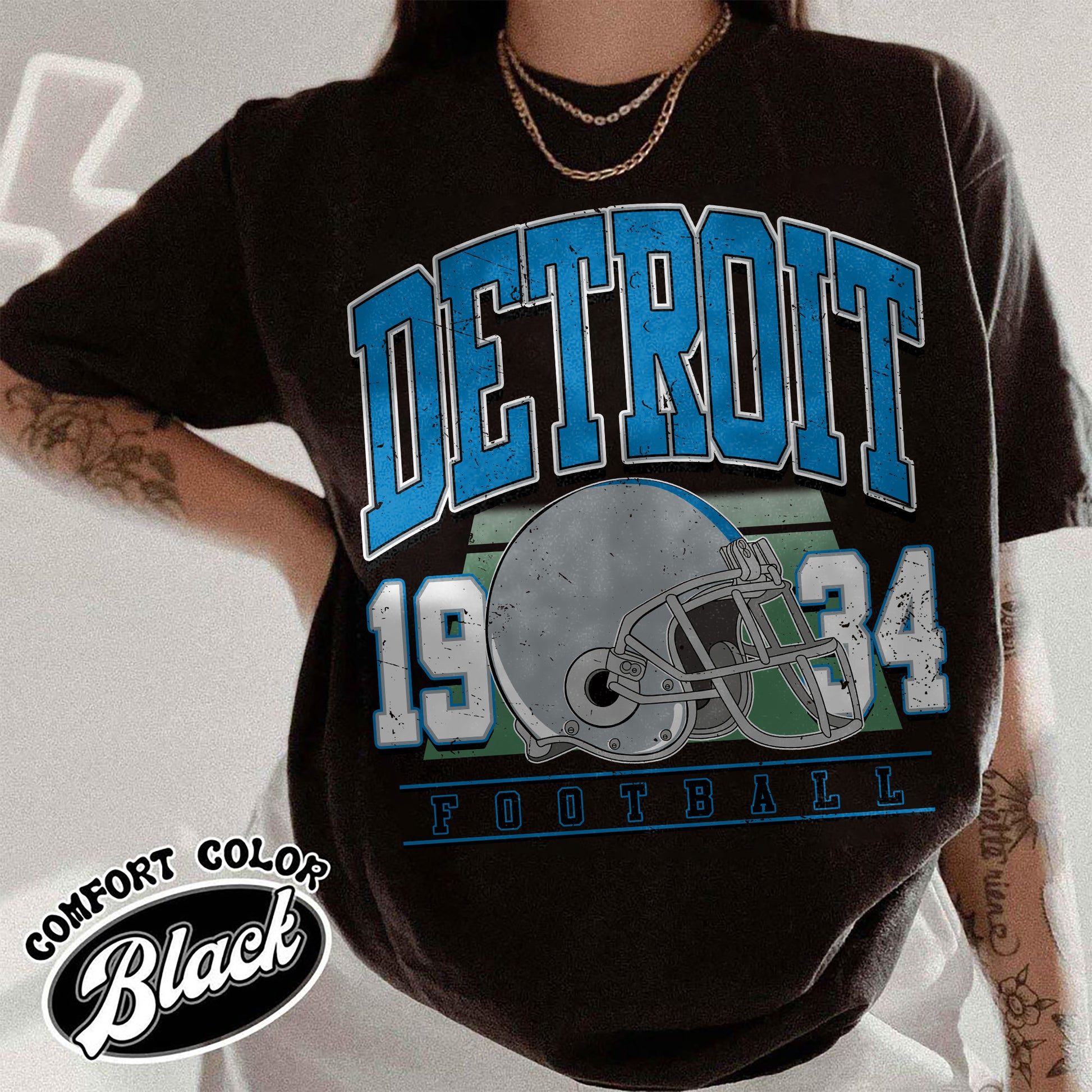 Unisex Detroit football vintage t-shirt for men and women