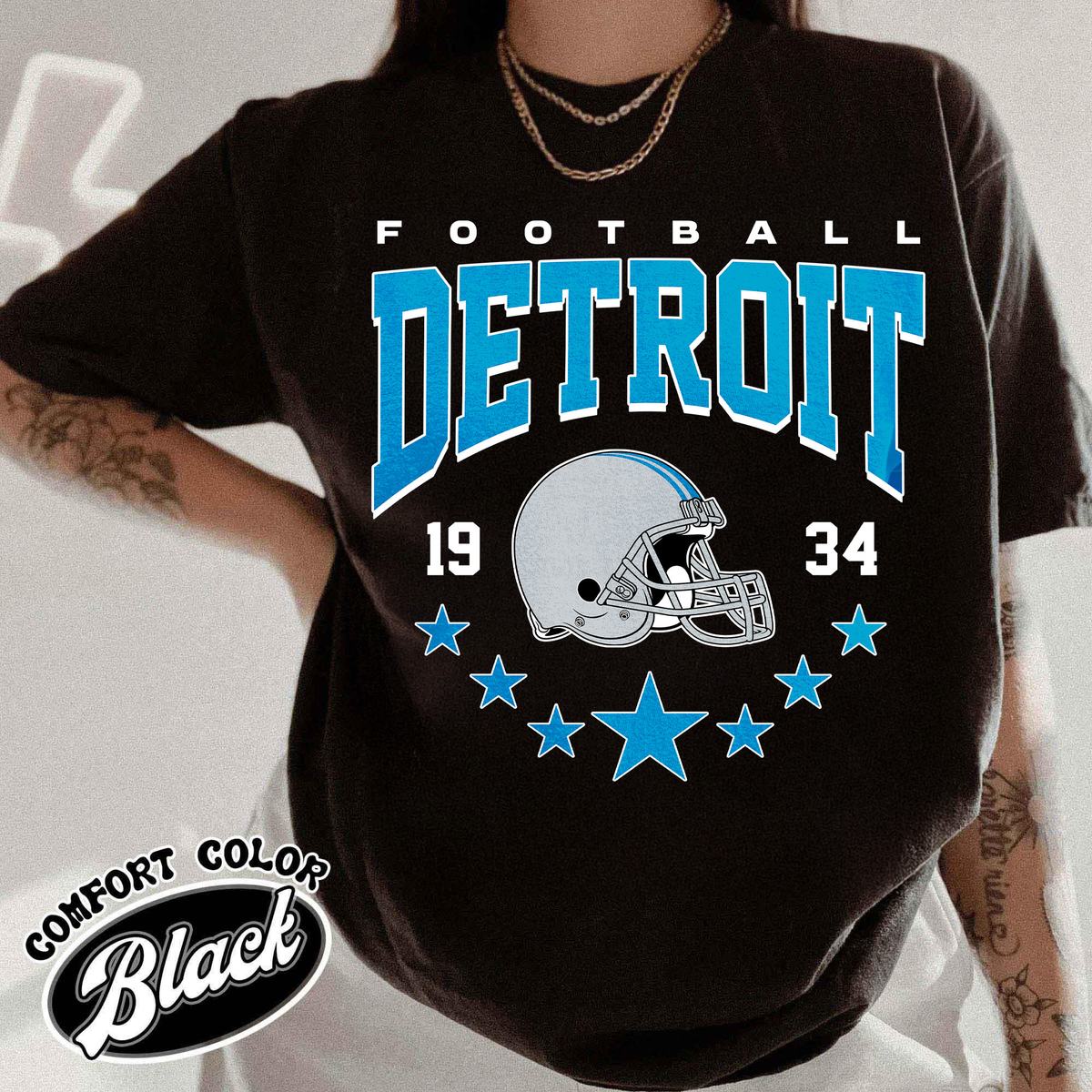 Unisex Detroit football vintage t-shirt for men and women