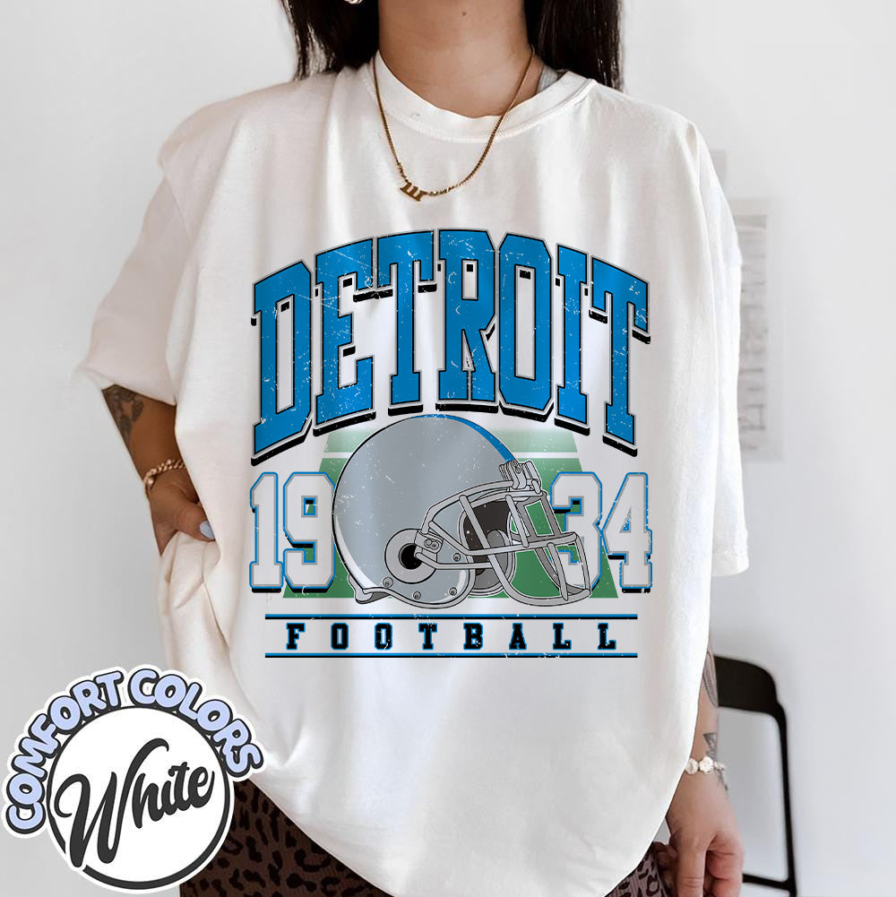 Unisex Detroit football vintage t-shirt for men and women