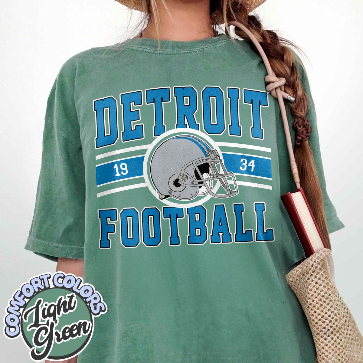 Unisex Detroit football vintage t-shirt for men and women