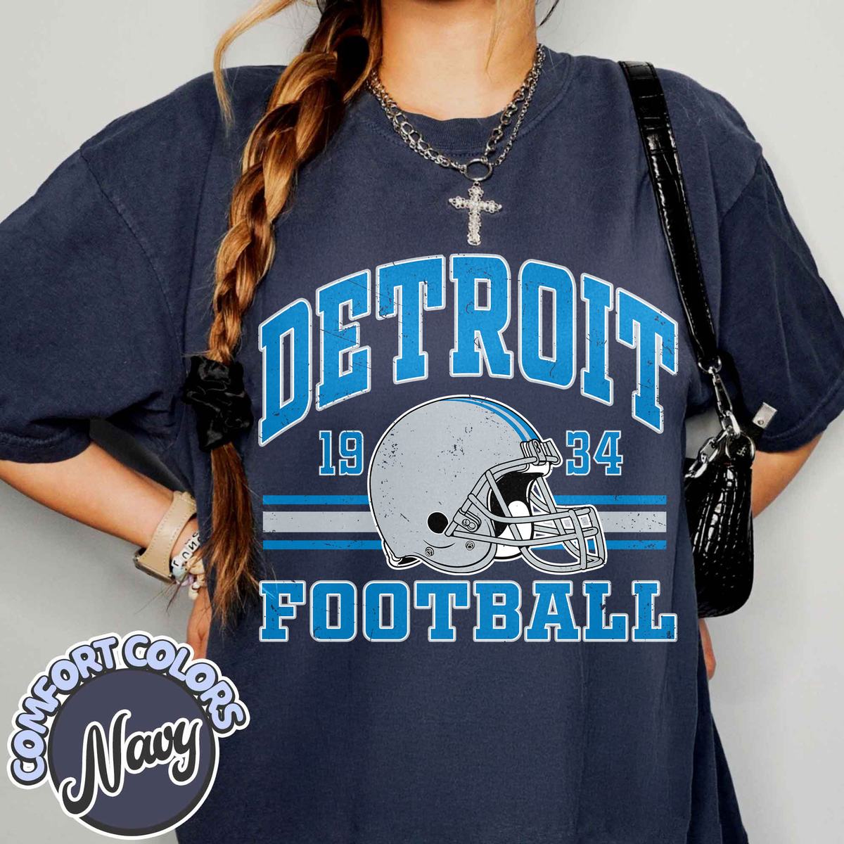 Unisex Detroit football vintage t-shirt for men and women