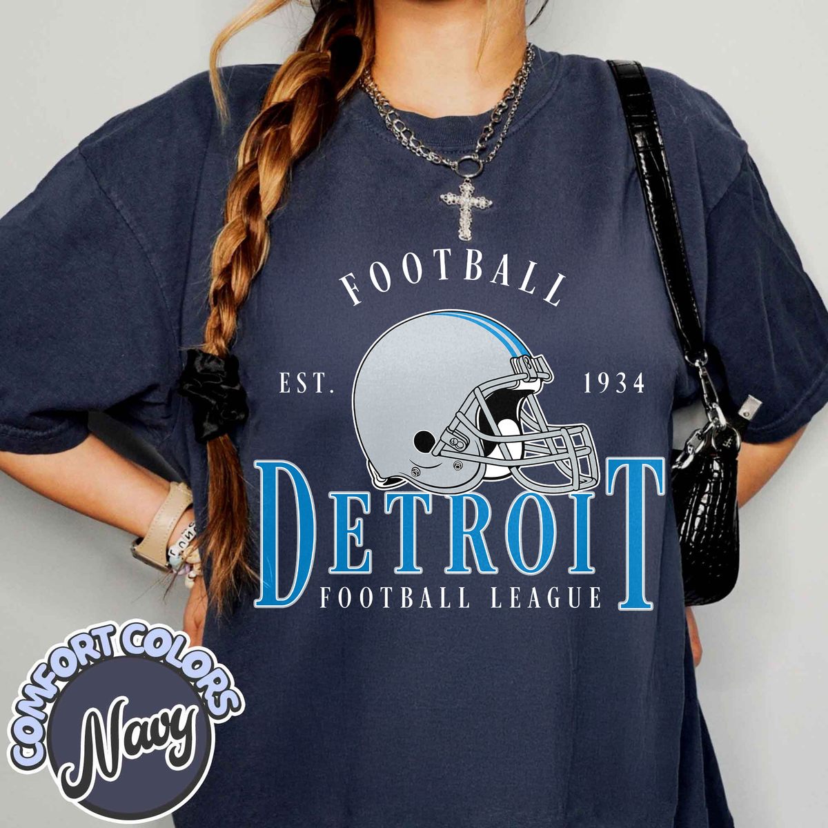 Unisex Detroit football vintage t-shirt for men and women