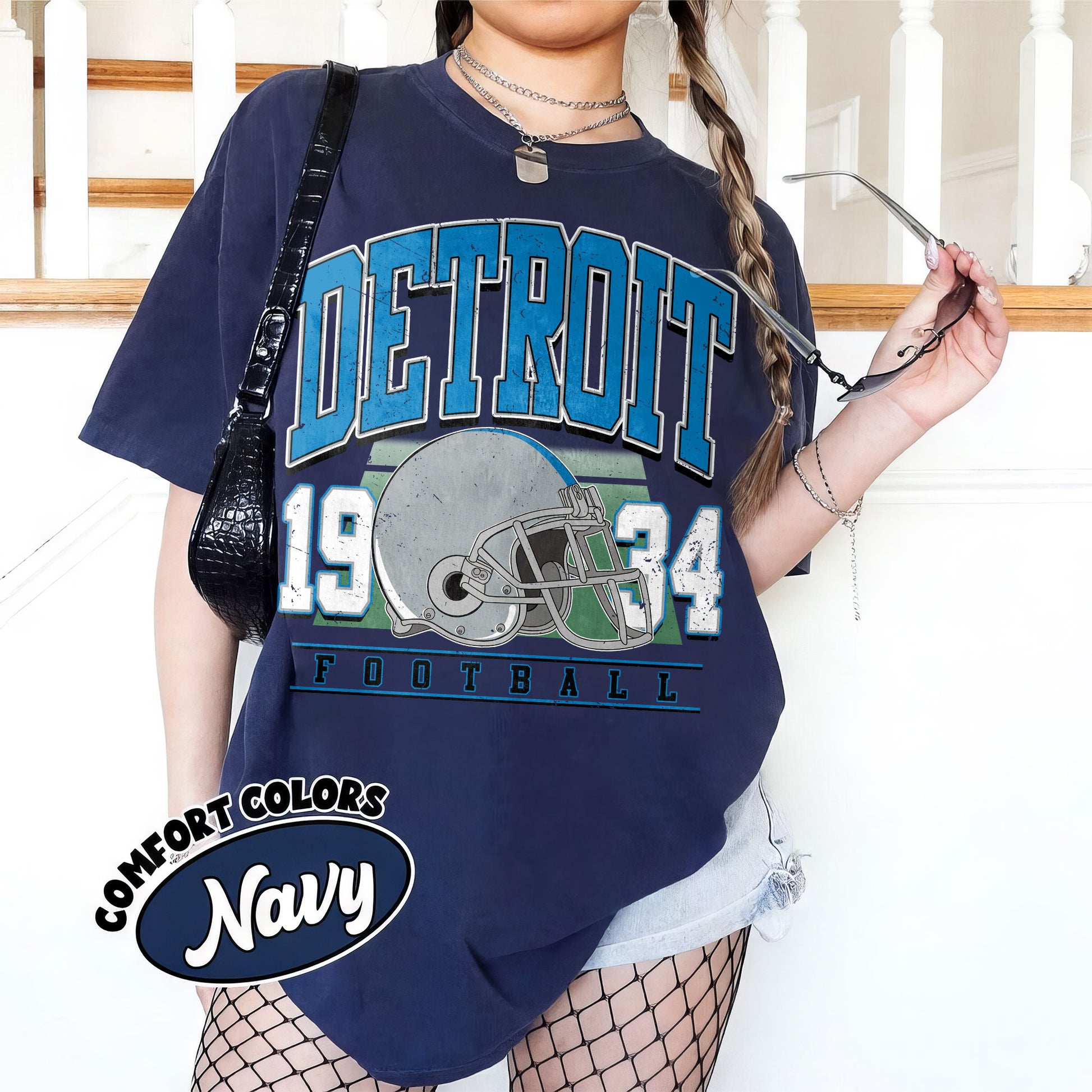 Unisex Detroit football vintage t-shirt for men and women