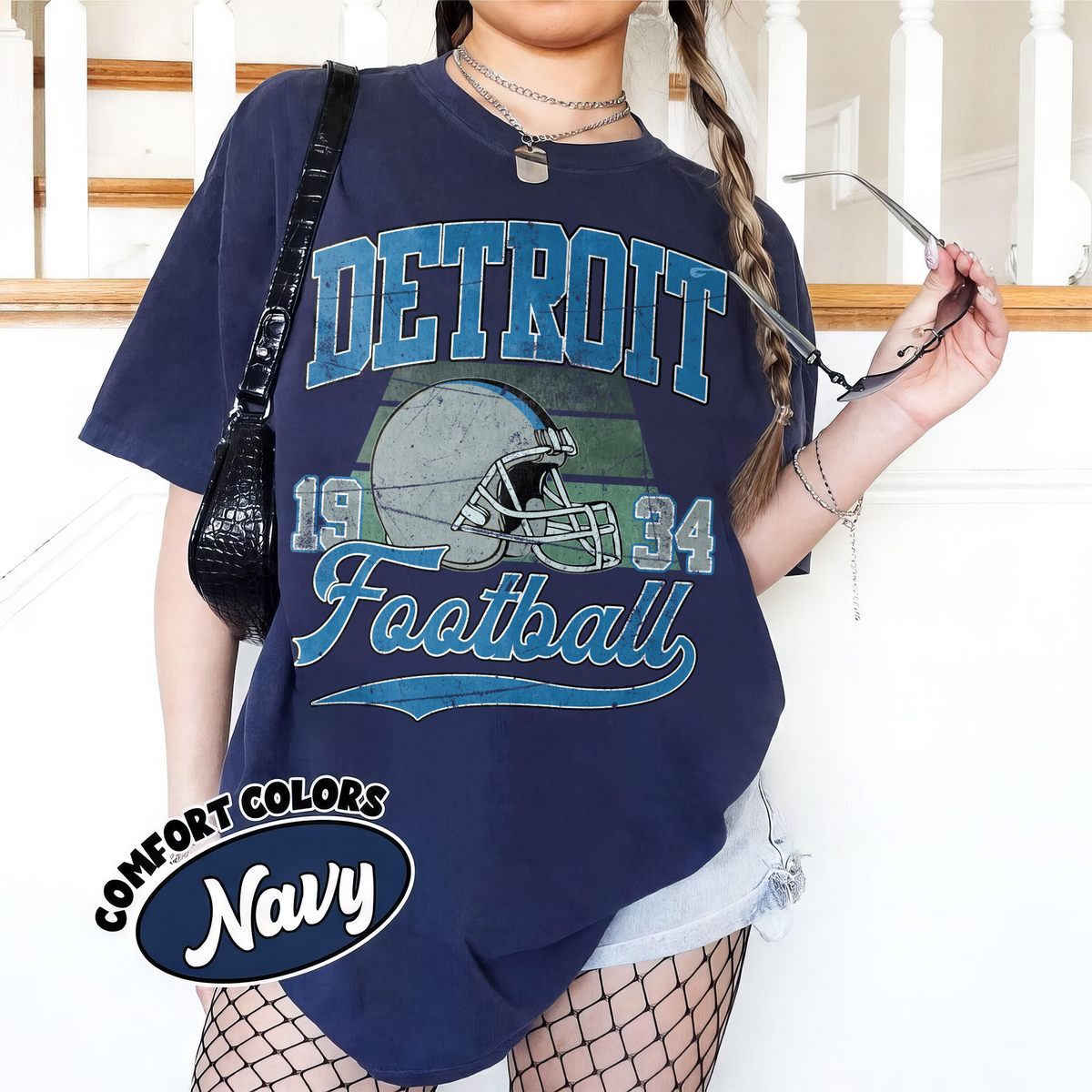Unisex Detroit football vintage t-shirt for men and women