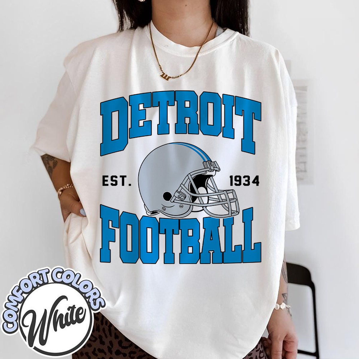Unisex Detroit football vintage t-shirt for men and women