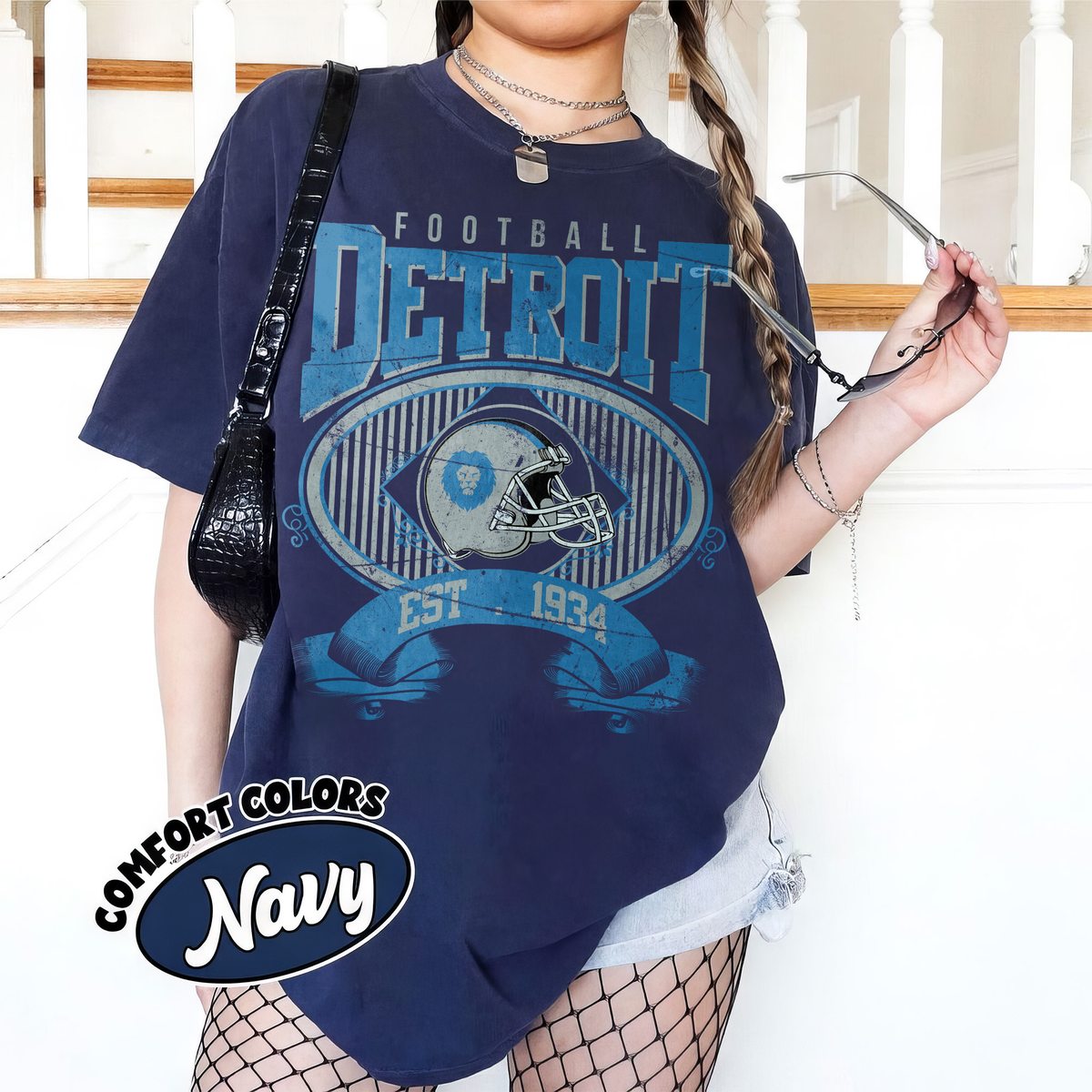 Unisex Detroit football vintage t-shirt for men and women