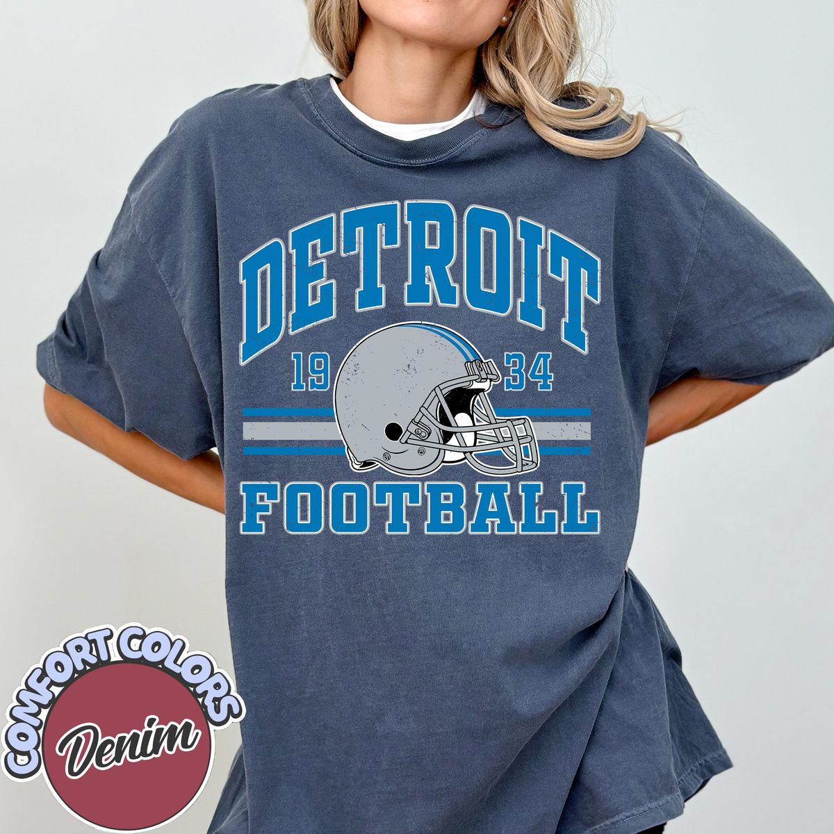 Unisex Detroit football vintage t-shirt for men and women
