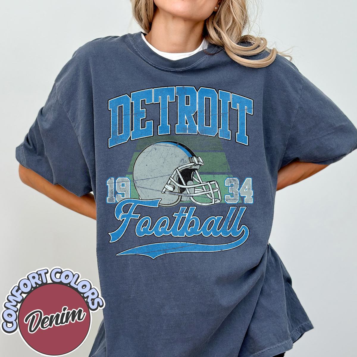 Unisex Detroit football vintage t-shirt for men and women