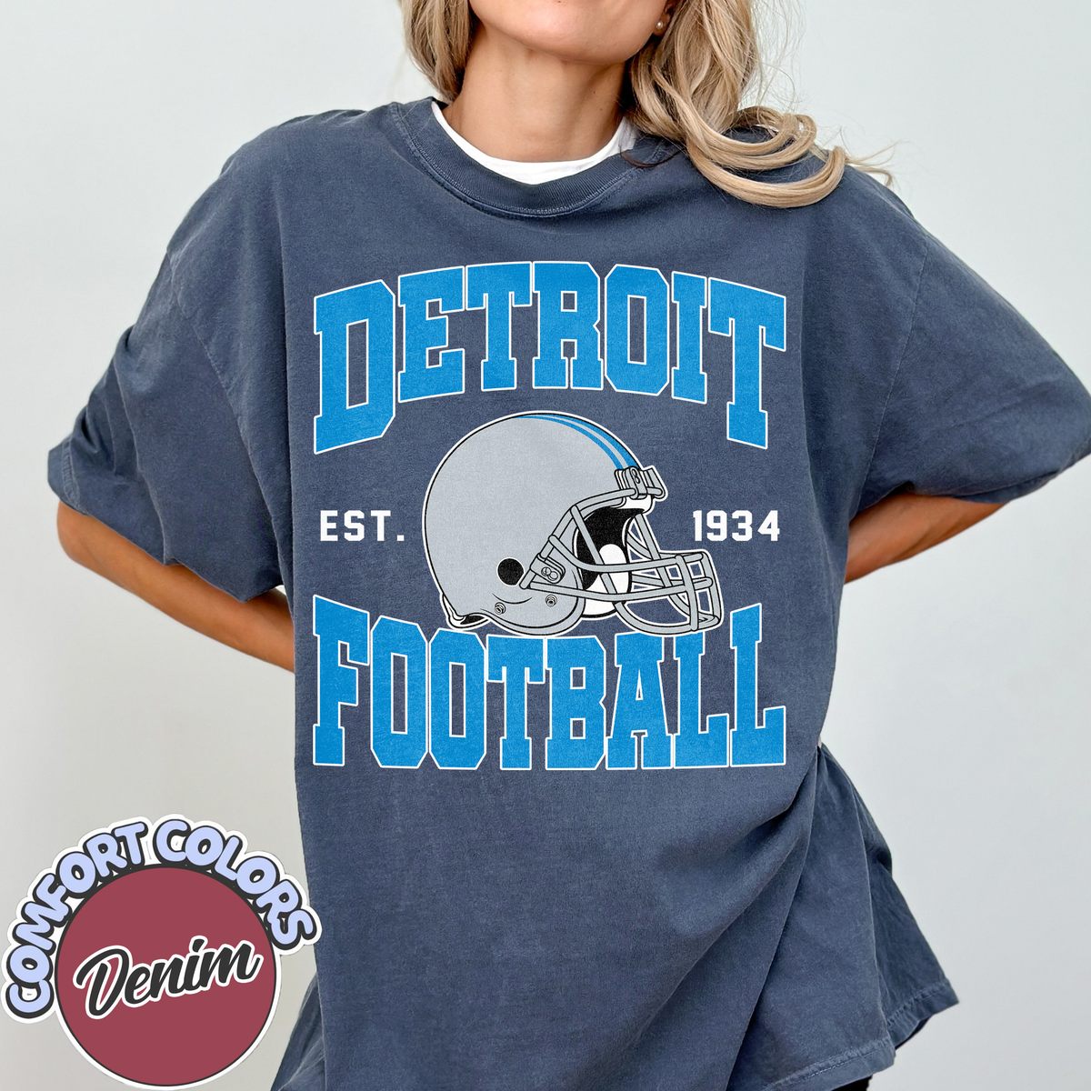 Unisex Detroit football vintage t-shirt for men and women