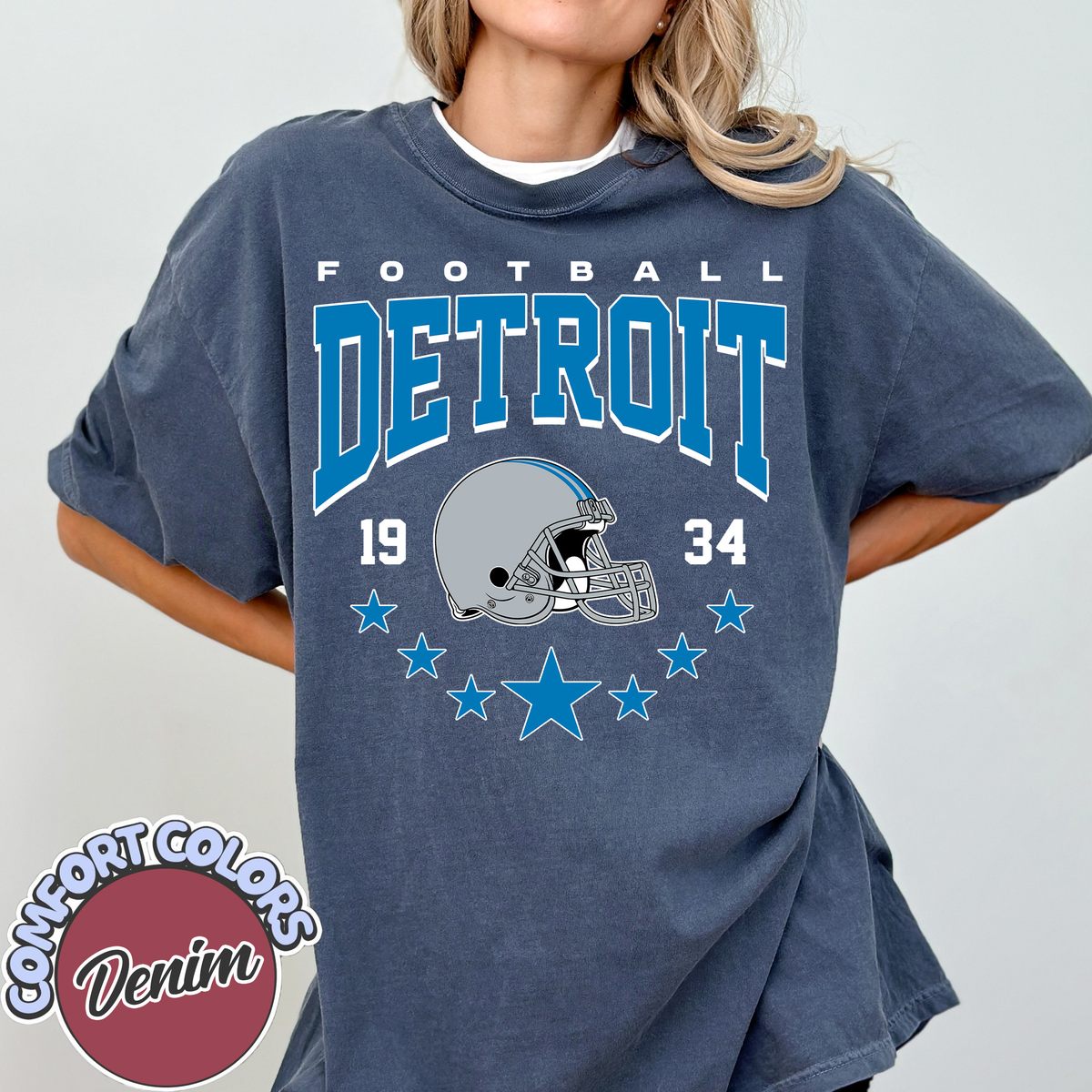 Unisex Detroit football vintage t-shirt for men and women