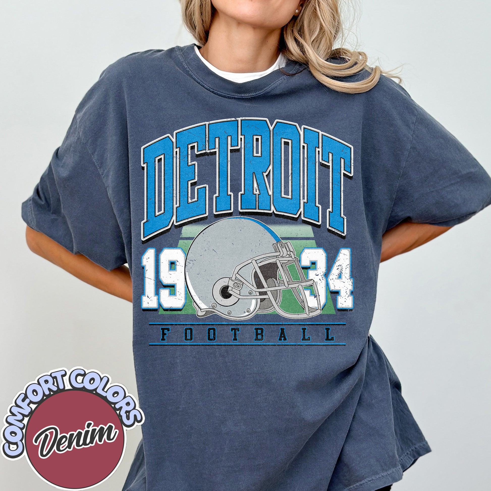 Unisex Detroit football vintage t-shirt for men and women
