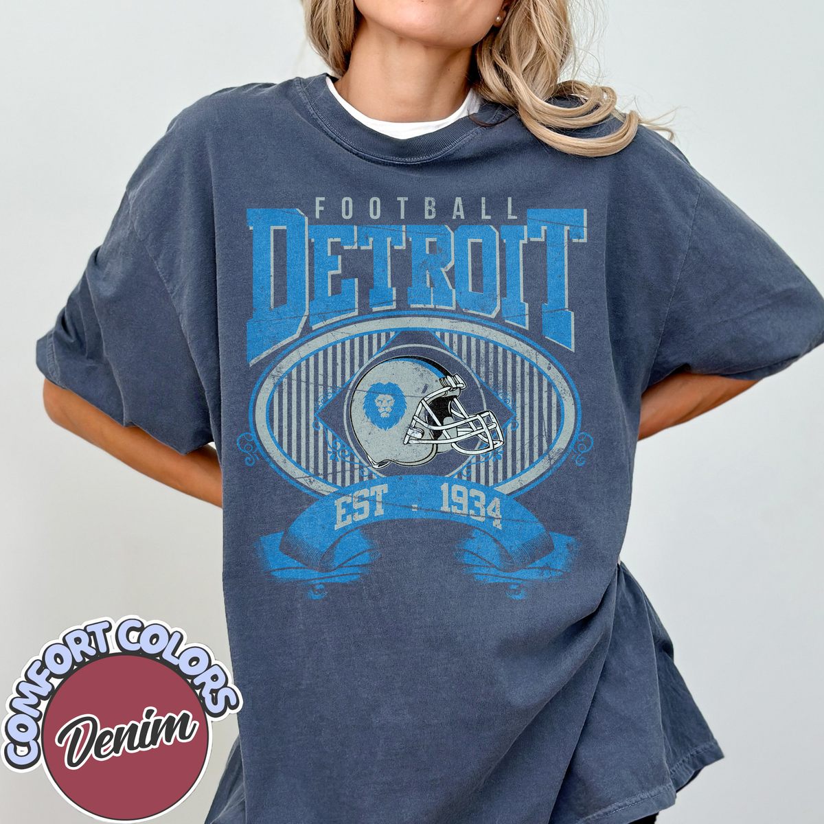 Unisex Detroit football vintage t-shirt for men and women