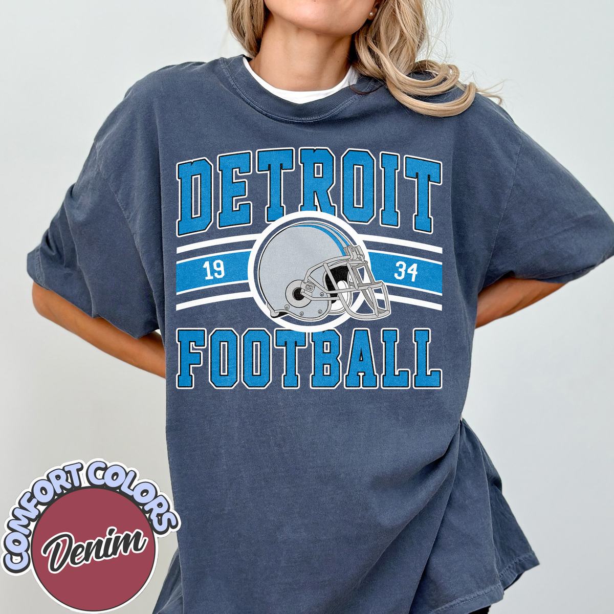 Unisex Detroit football vintage t-shirt for men and women