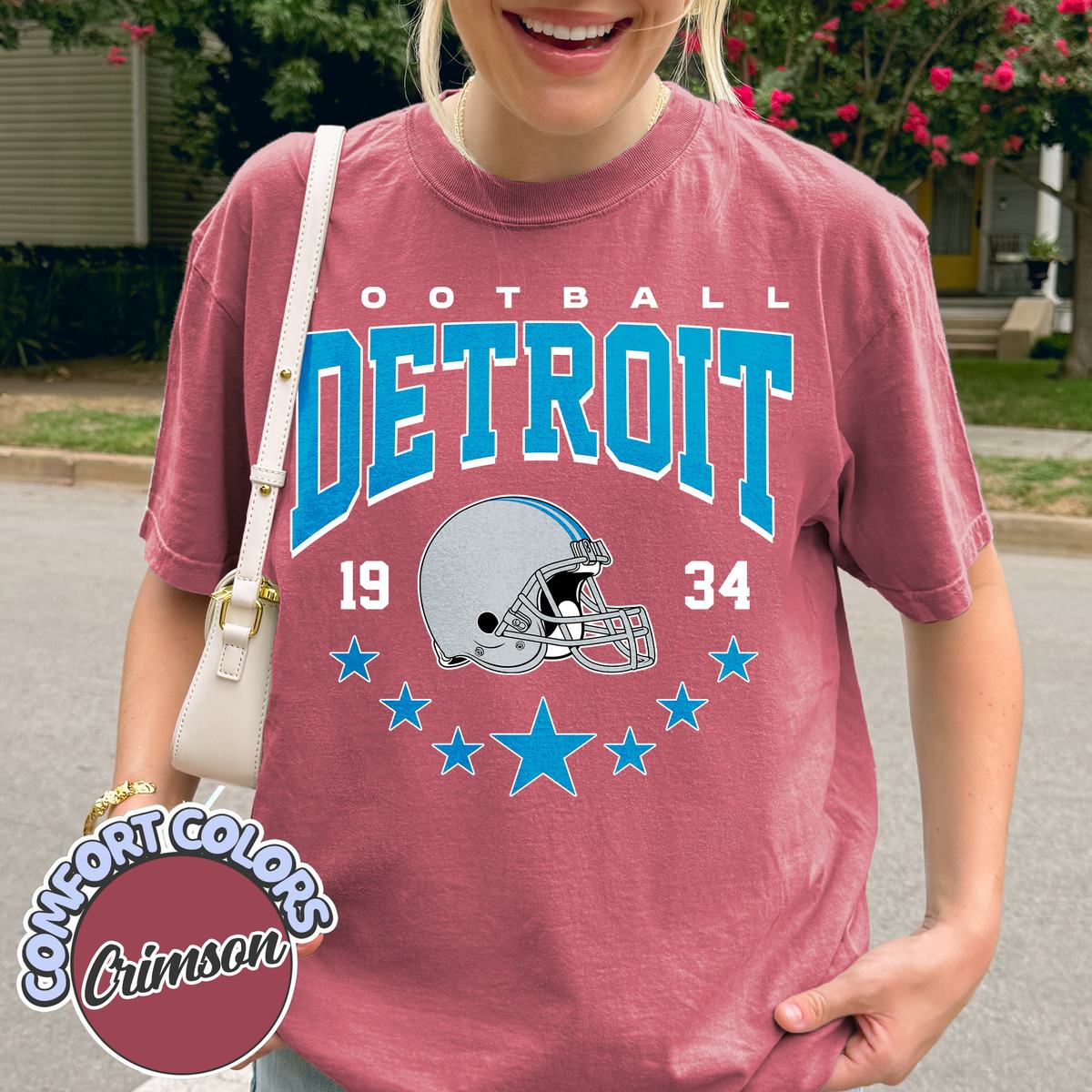 Unisex Detroit football vintage t-shirt for men and women