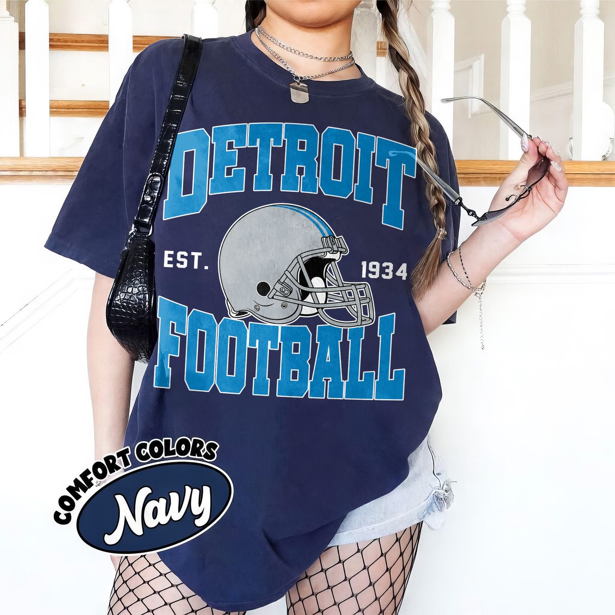 Unisex Detroit football vintage t-shirt for men and women