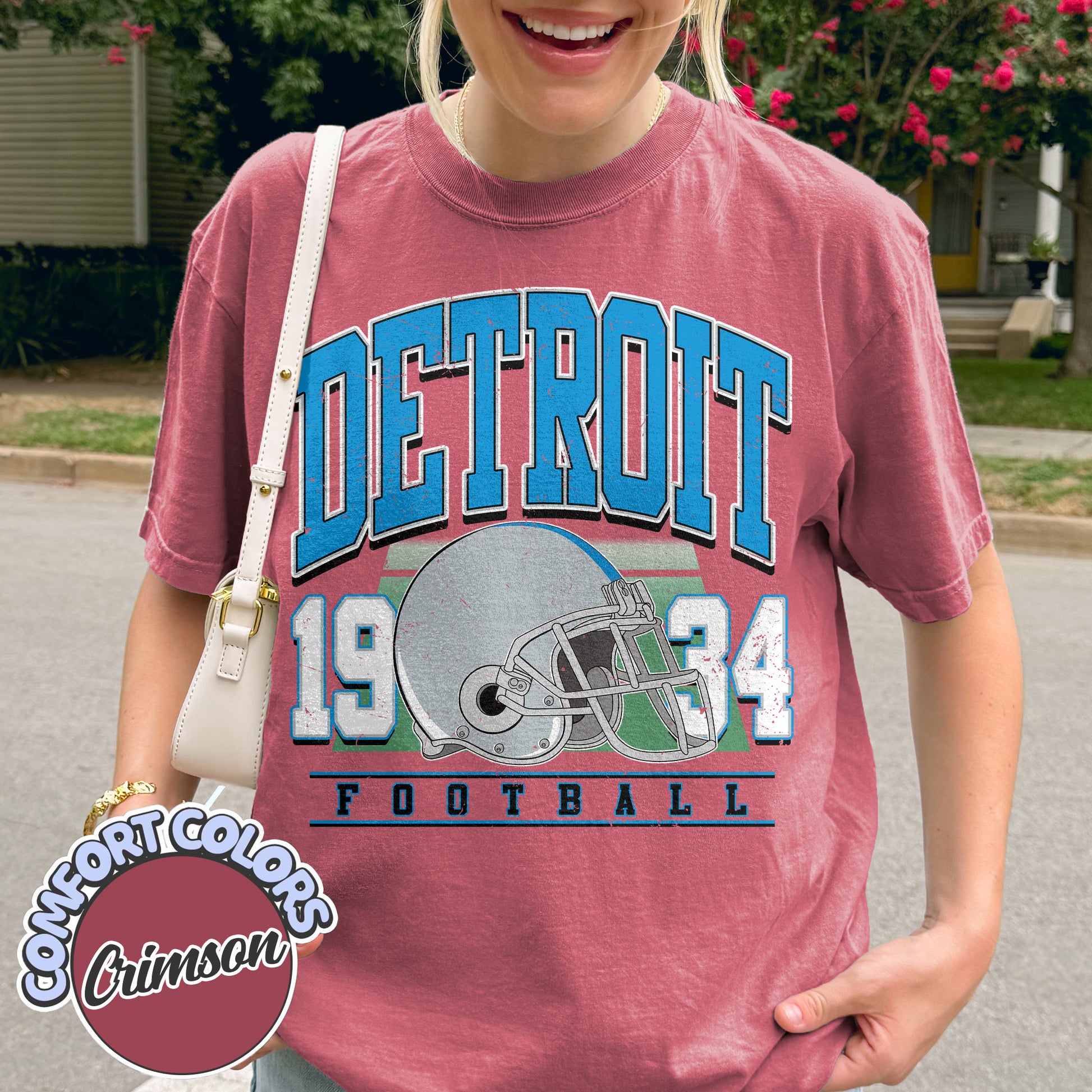 Unisex Detroit football vintage t-shirt for men and women
