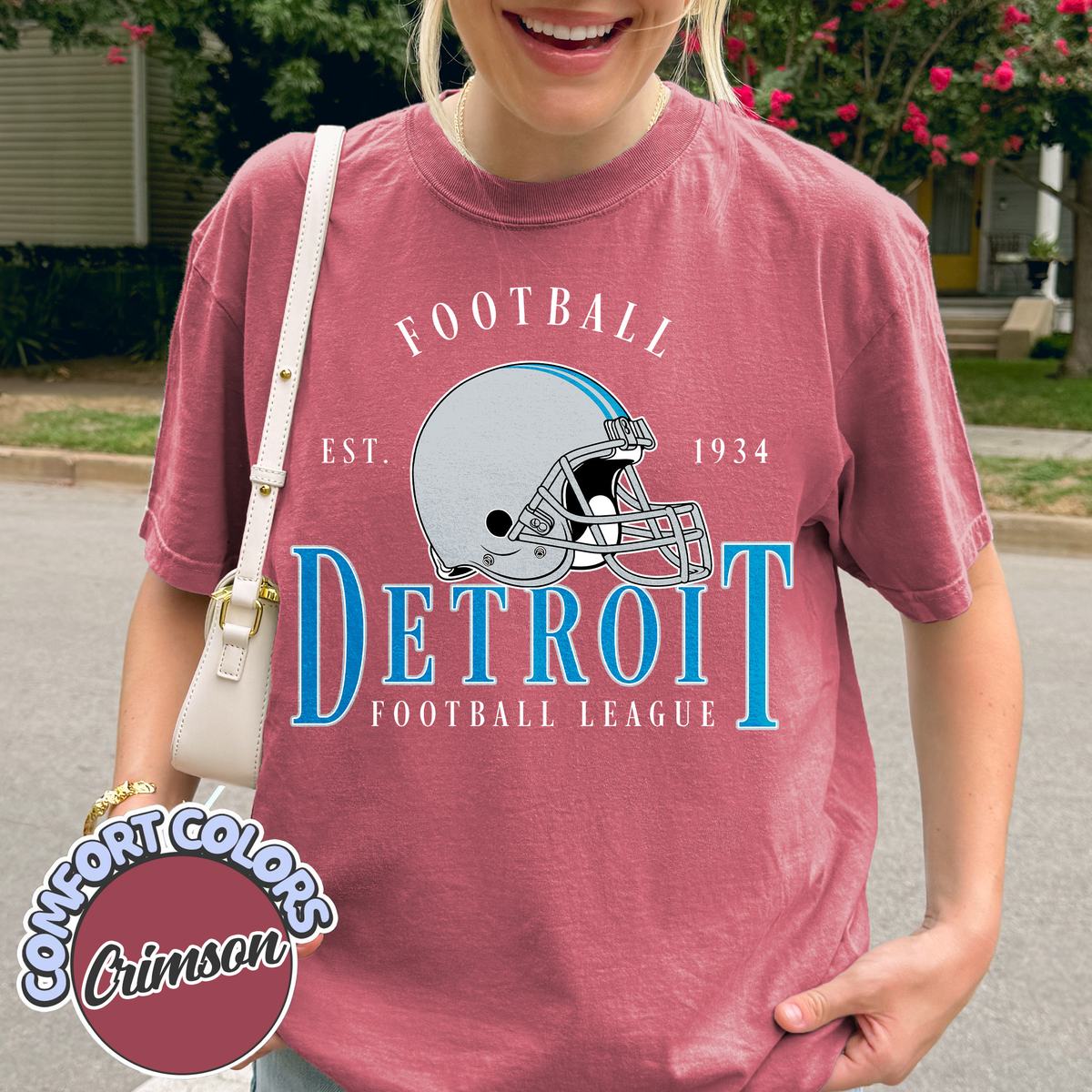Unisex Detroit football vintage t-shirt for men and women