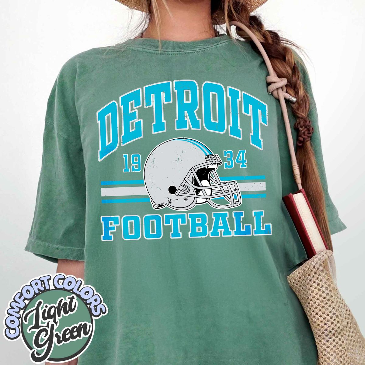 Unisex Detroit football vintage t-shirt for men and women
