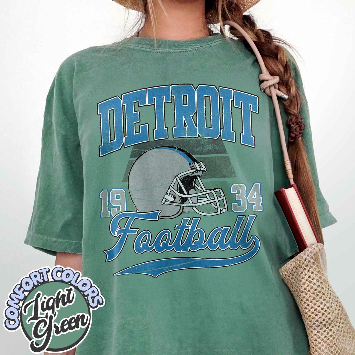 Unisex Detroit football vintage t-shirt for men and women
