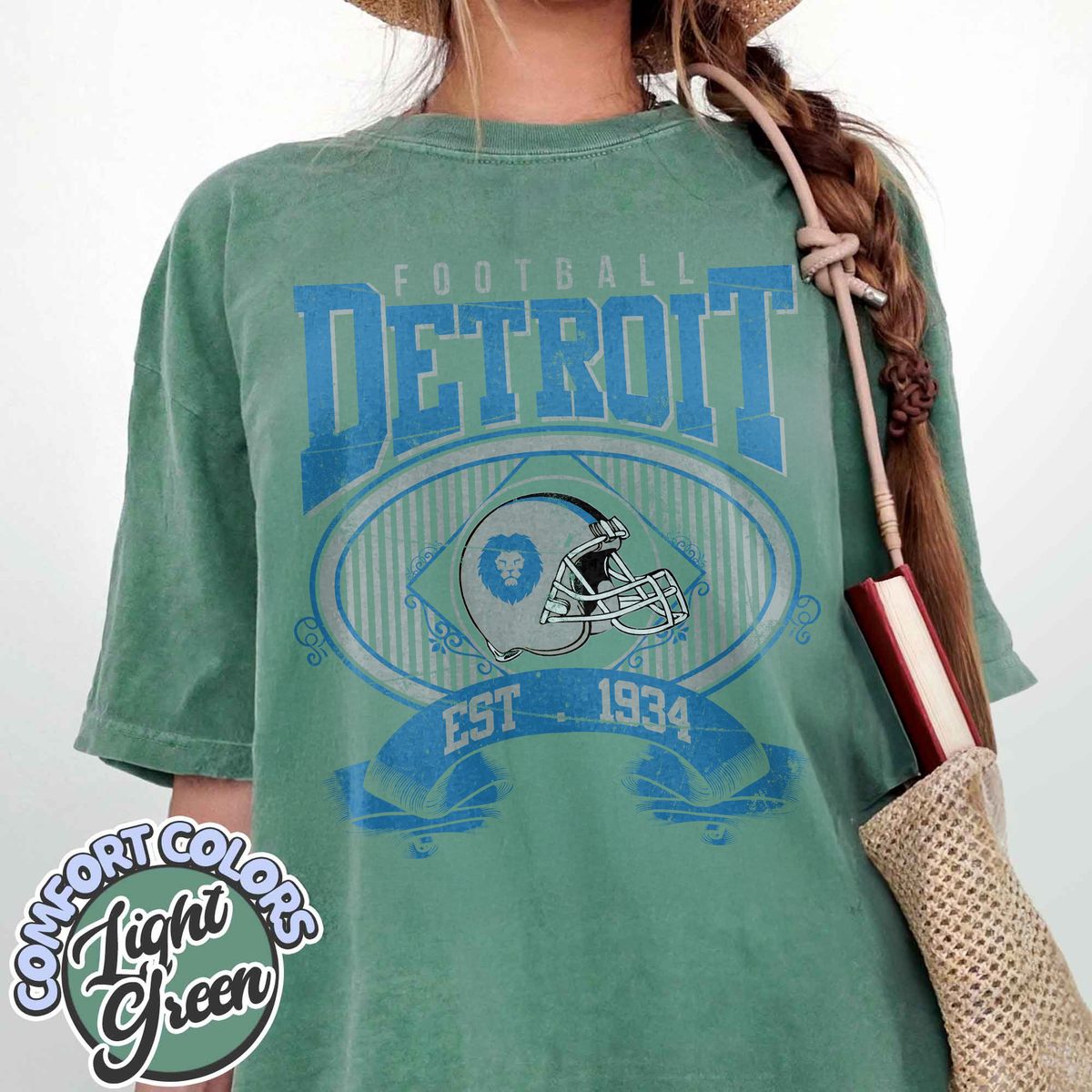 Unisex Detroit football vintage t-shirt for men and women