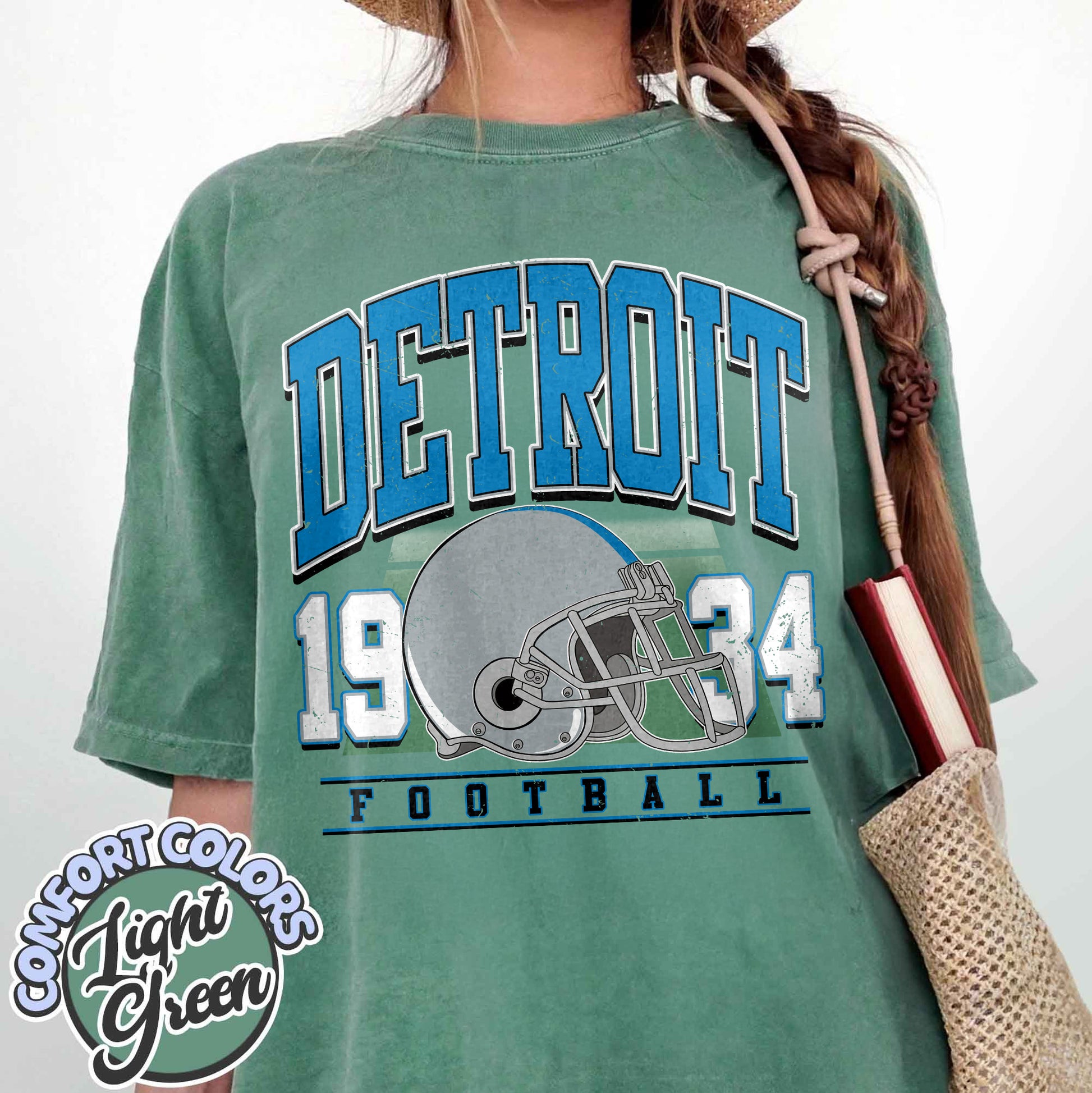 Unisex Detroit football vintage t-shirt for men and women