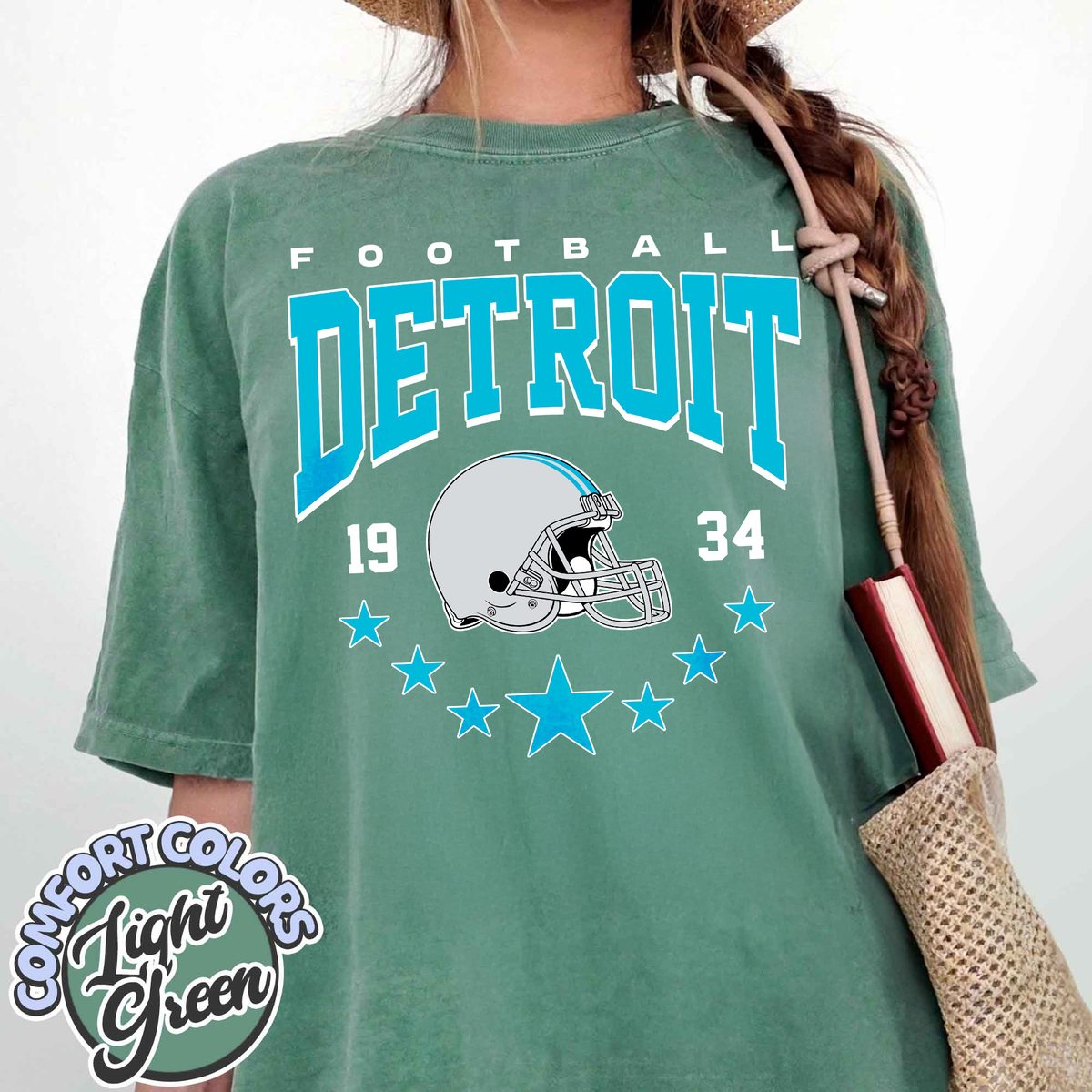 Unisex Detroit football vintage t-shirt for men and women