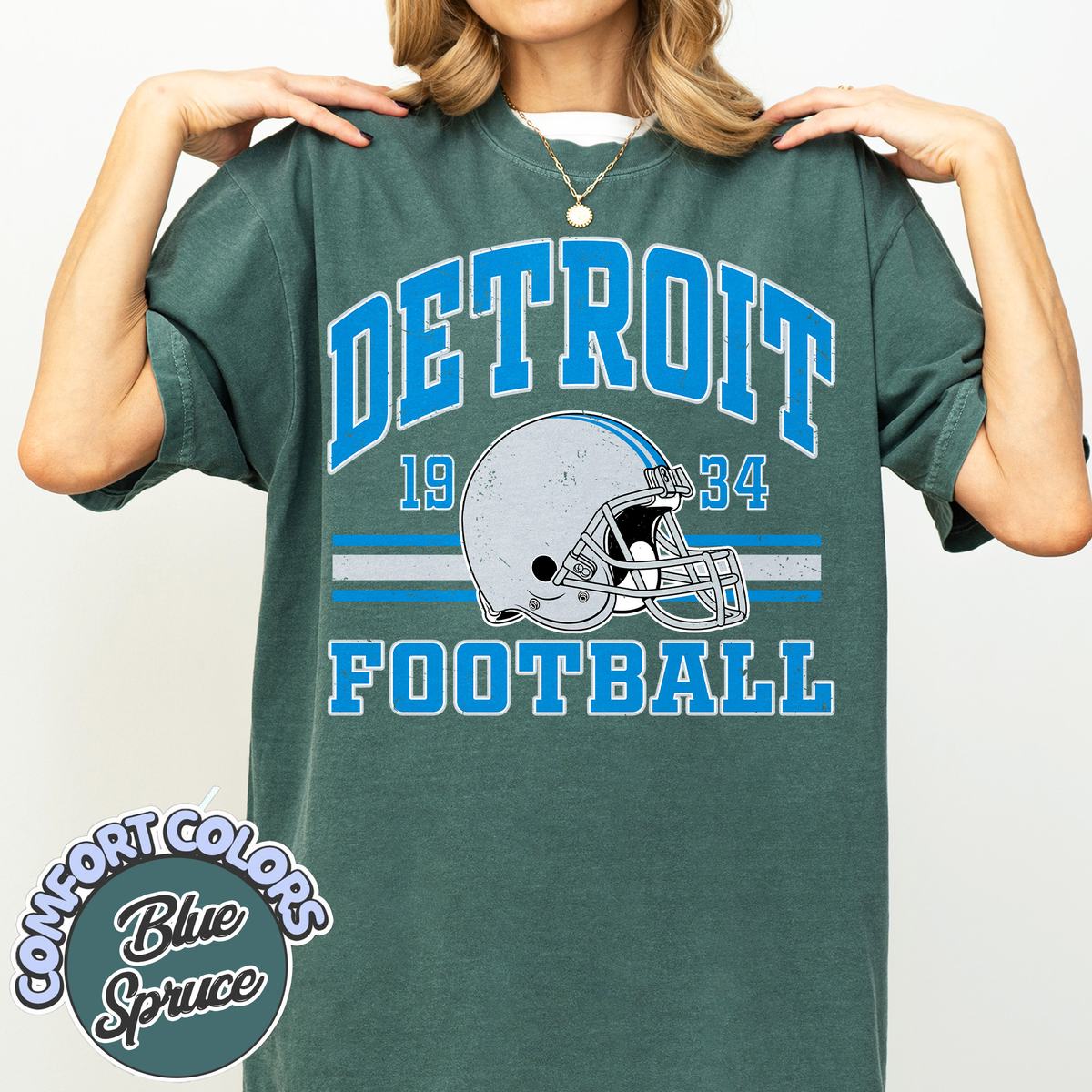 Unisex Detroit football vintage t-shirt for men and women