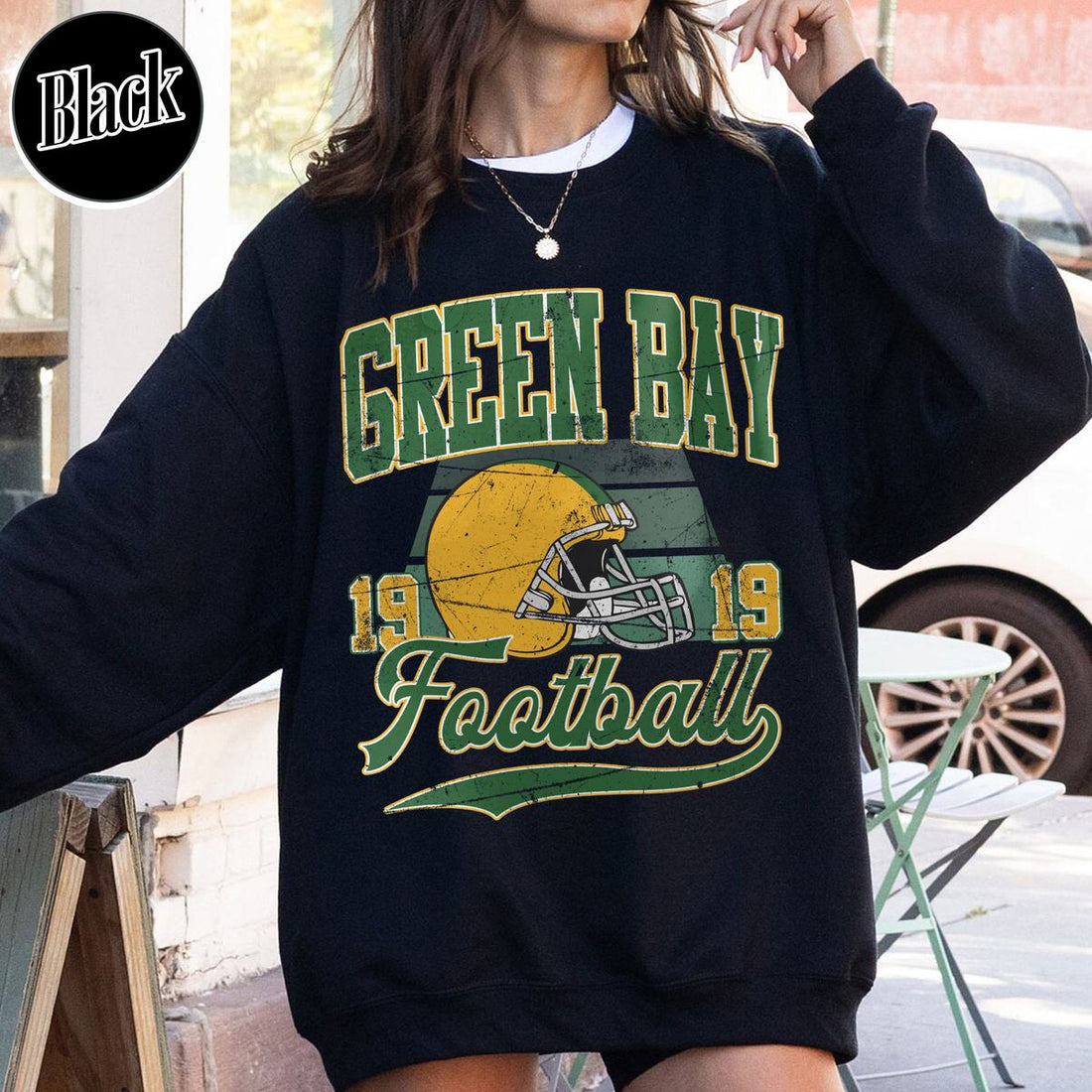 Unisex Green Bay football vintage crewneck sweatshirt for men and women