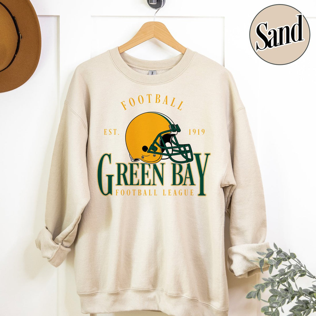 Unisex Green Bay football vintage crewneck sweatshirt for men and women