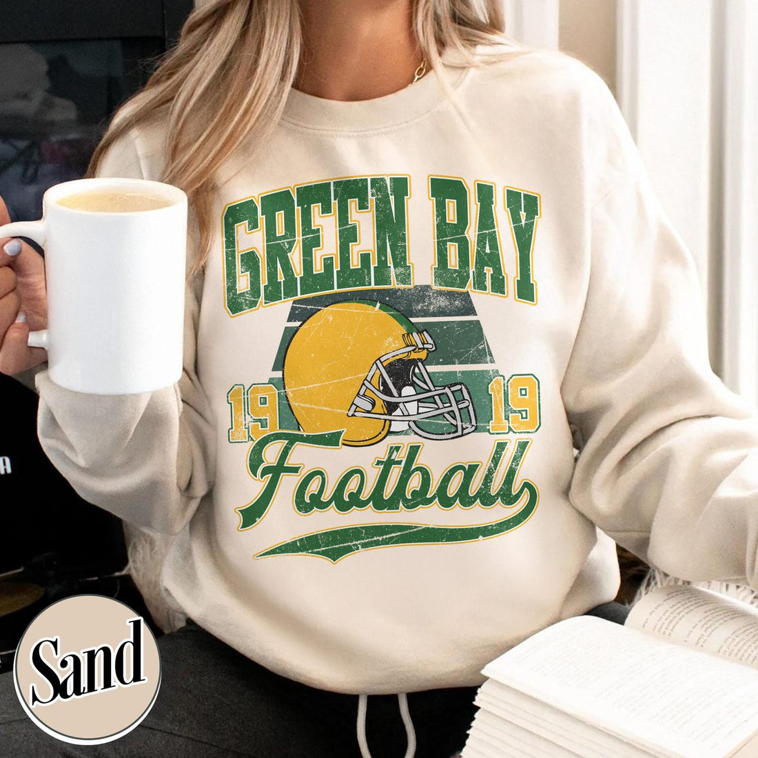 Unisex Green Bay football vintage crewneck sweatshirt for men and women