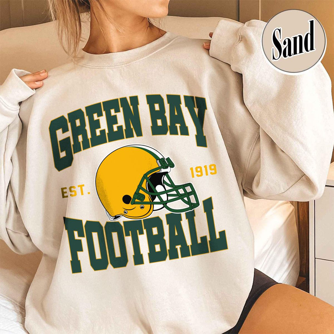 Unisex Green Bay football vintage crewneck sweatshirt for men and women