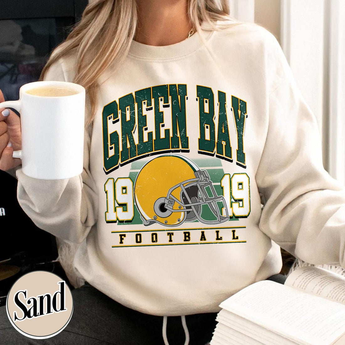 Unisex Green Bay football vintage crewneck sweatshirt for men and women