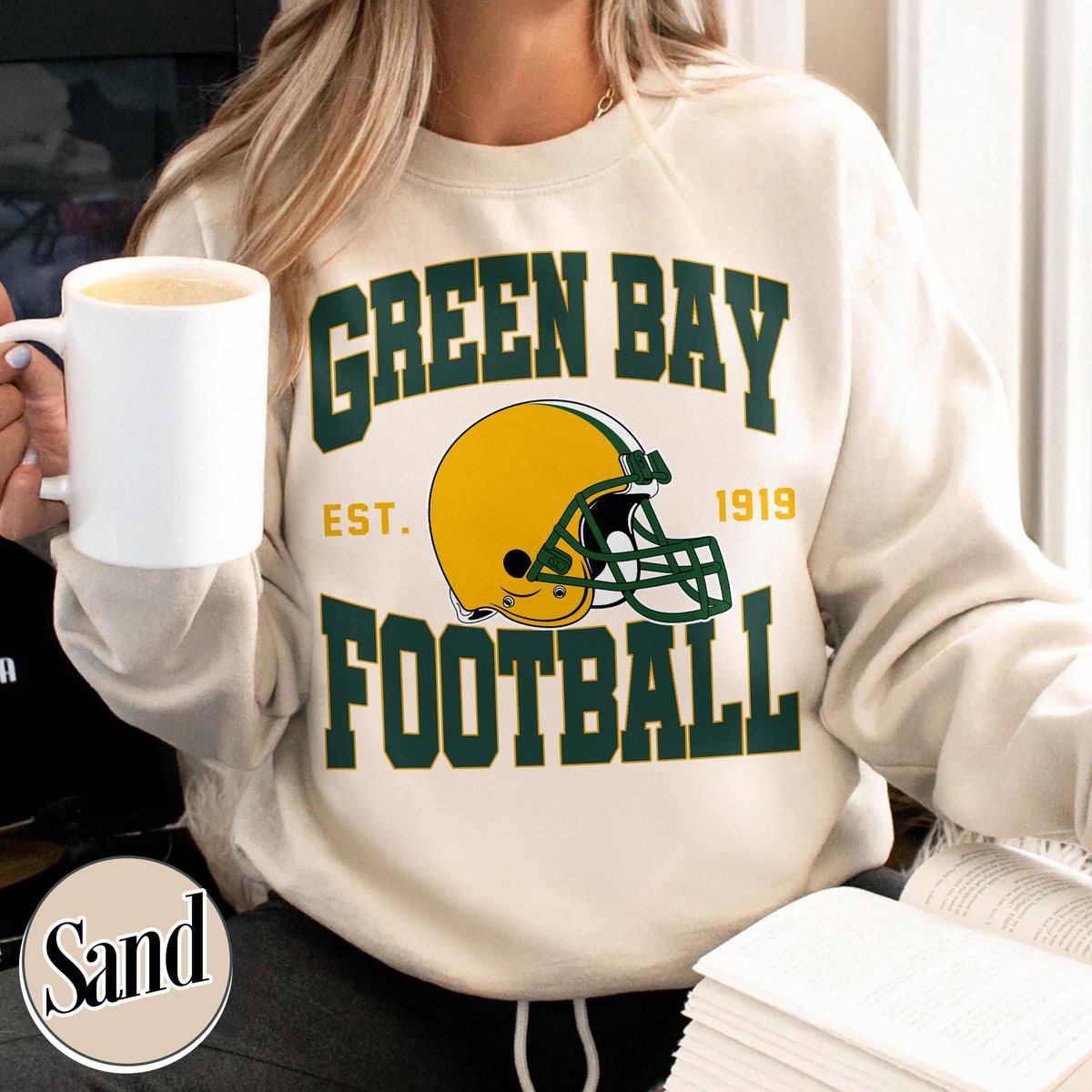 Unisex Green Bay football vintage crewneck sweatshirt for men and women