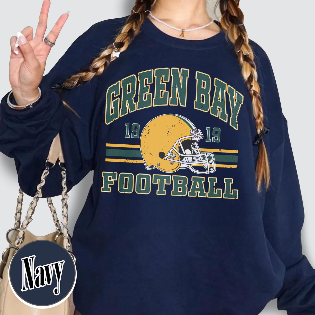 Unisex Green Bay football vintage crewneck sweatshirt for men and women