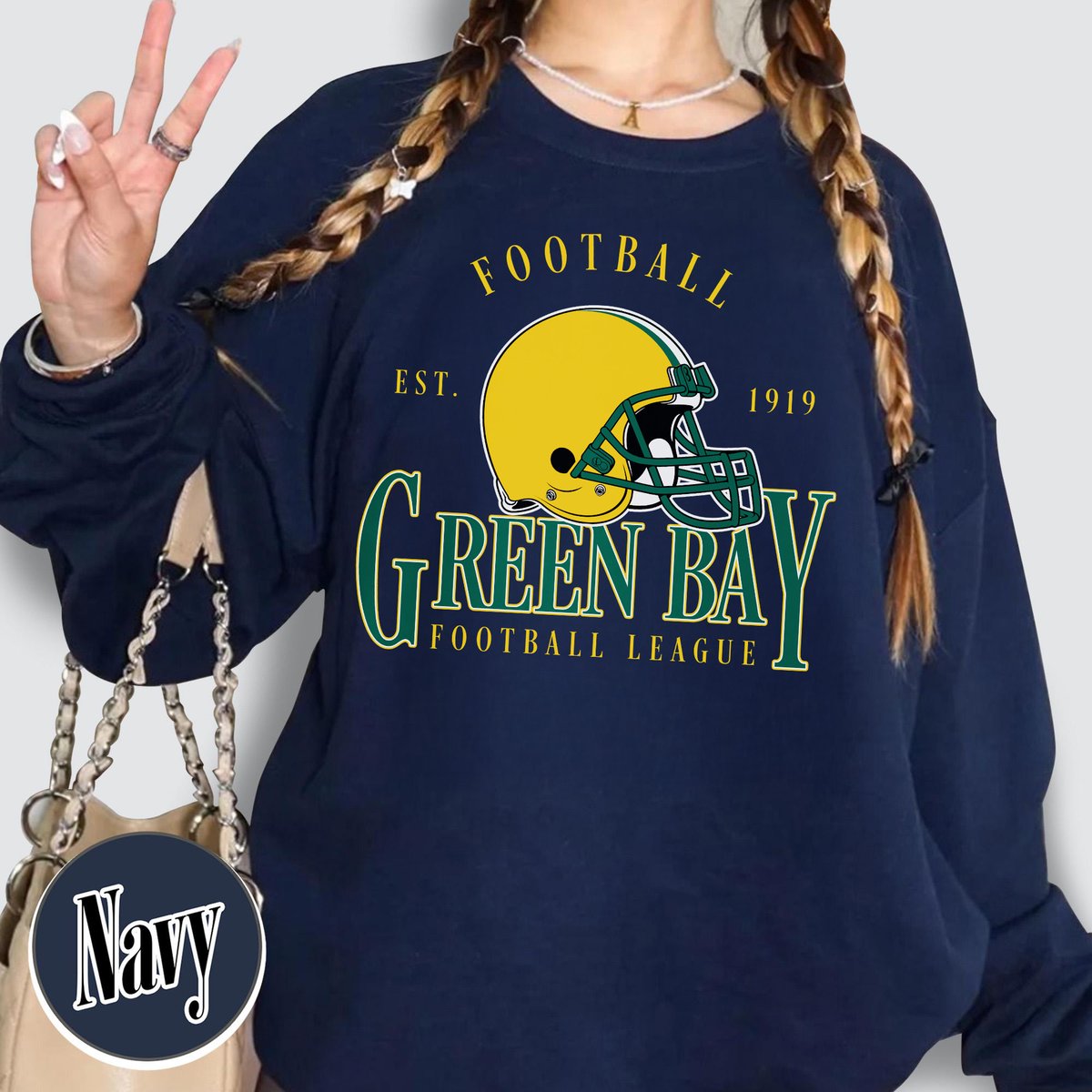 Unisex Green Bay football vintage crewneck sweatshirt for men and women