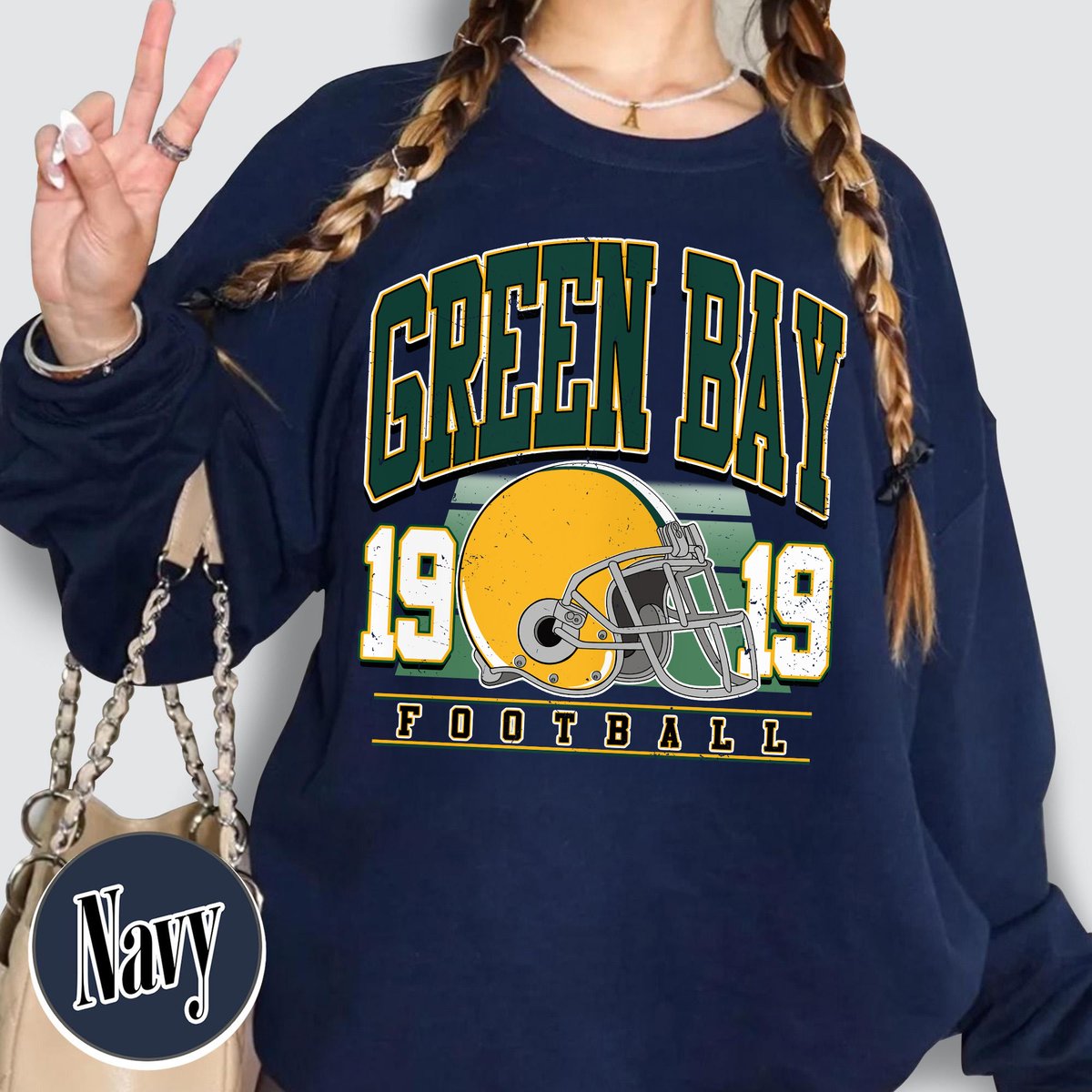 Unisex Green Bay football vintage crewneck sweatshirt for men and women