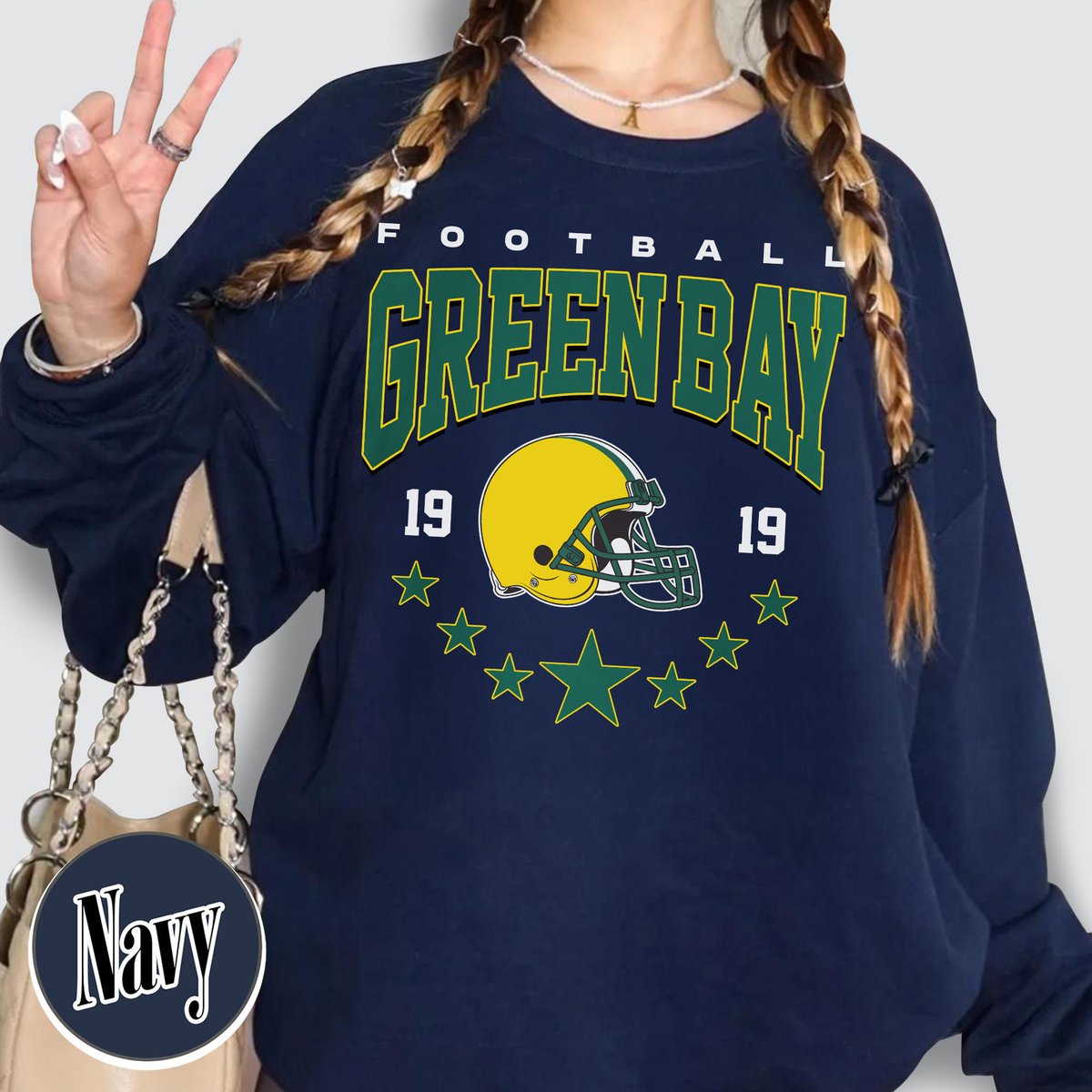 Unisex Green Bay football vintage crewneck sweatshirt for men and women
