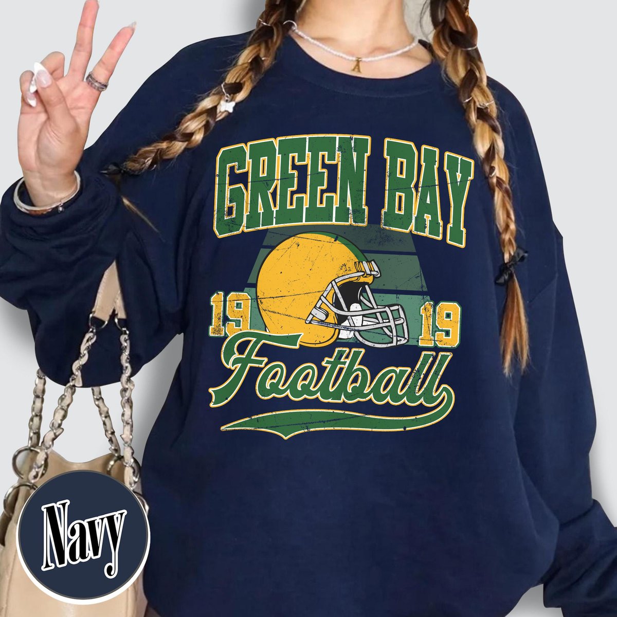Unisex Green Bay football vintage crewneck sweatshirt for men and women