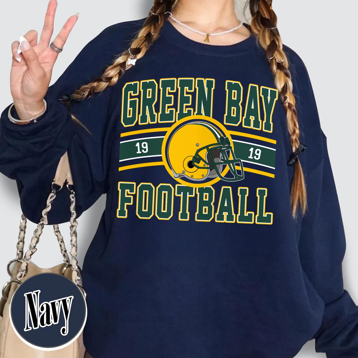 Unisex Green Bay football vintage crewneck sweatshirt for men and women