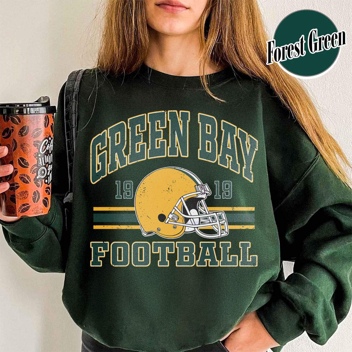 Unisex Green Bay football vintage crewneck sweatshirt for men and women