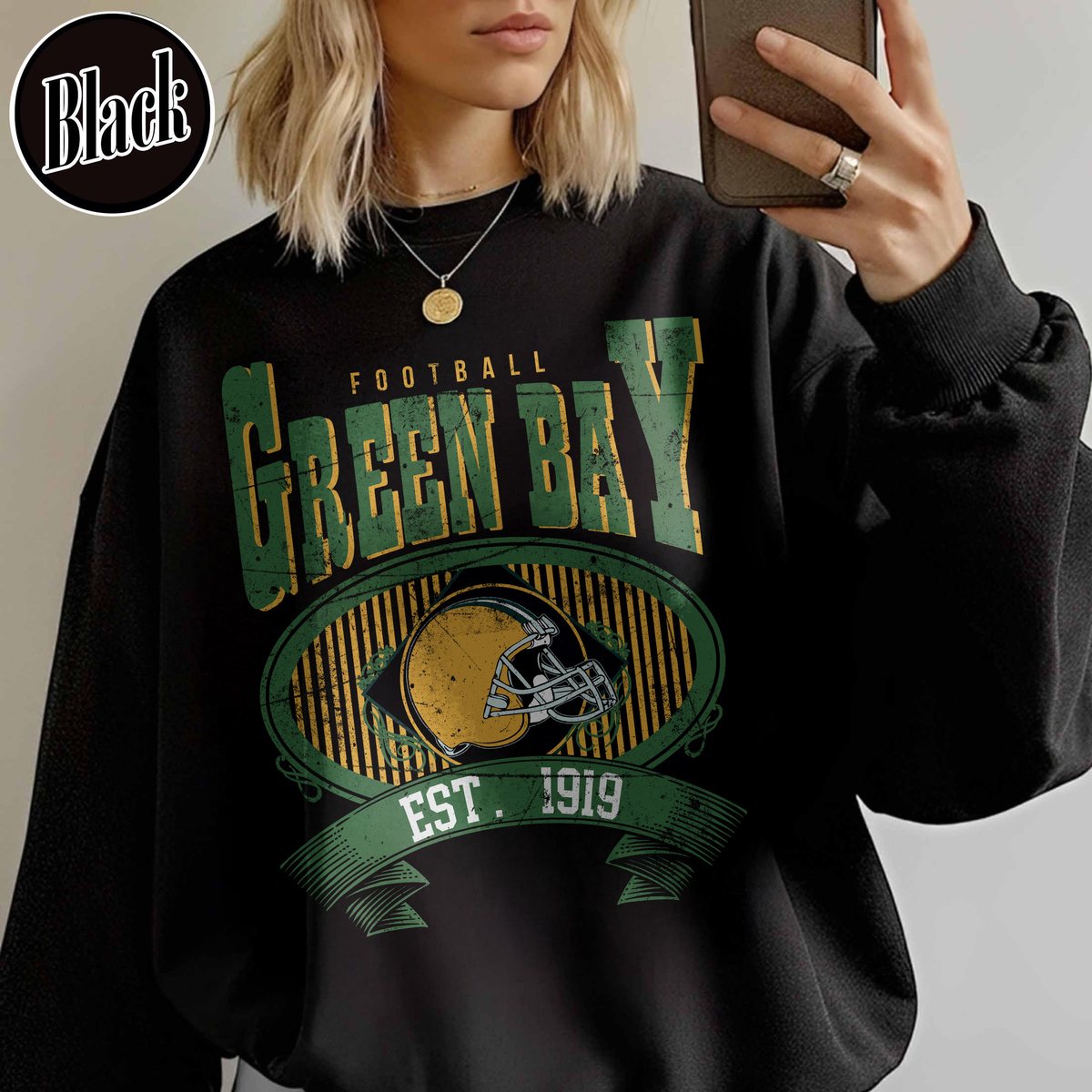 Unisex Green Bay football vintage crewneck sweatshirt for men and women